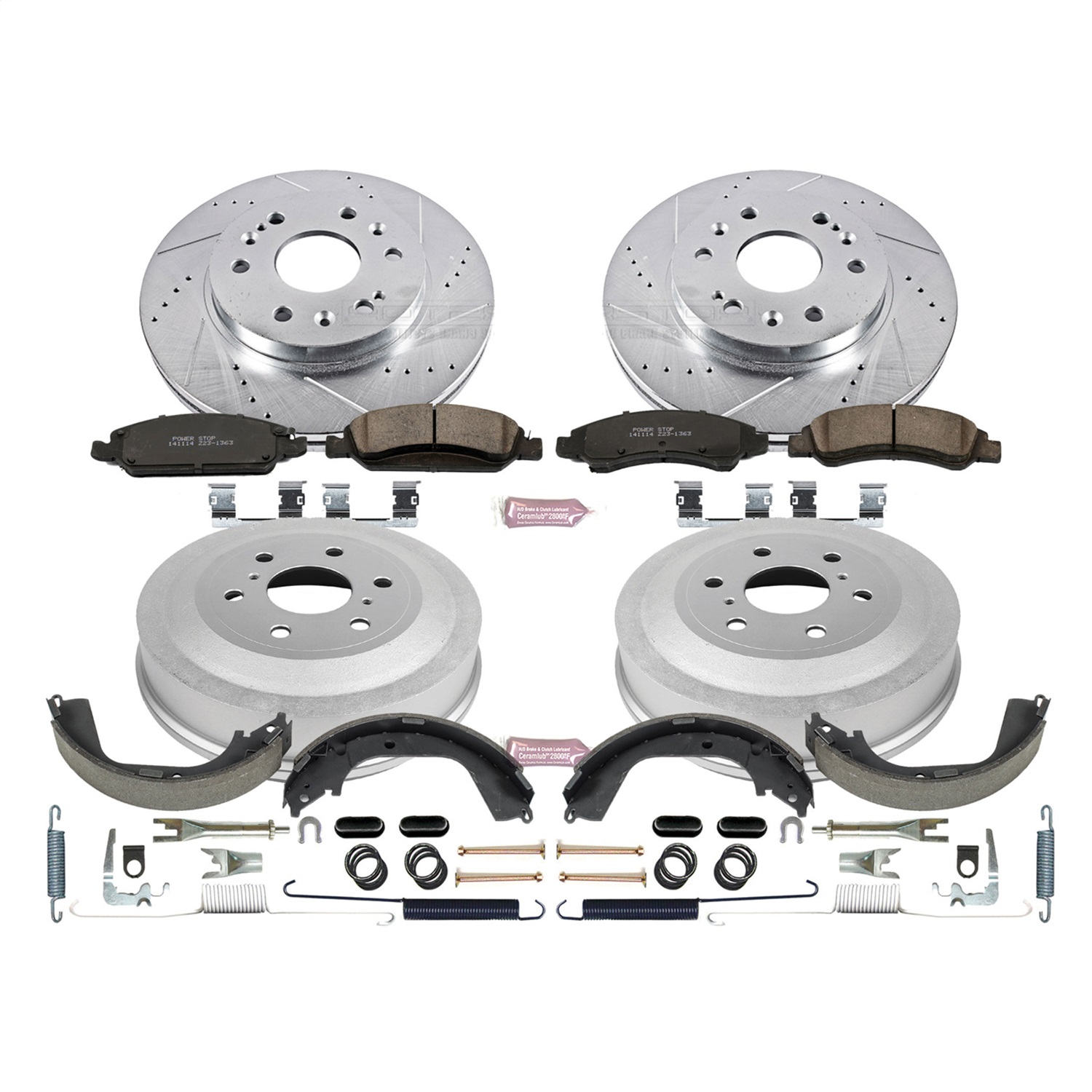 Power Stop - K15263DK - Complete Vehicle Disc/Drum Brake Kit