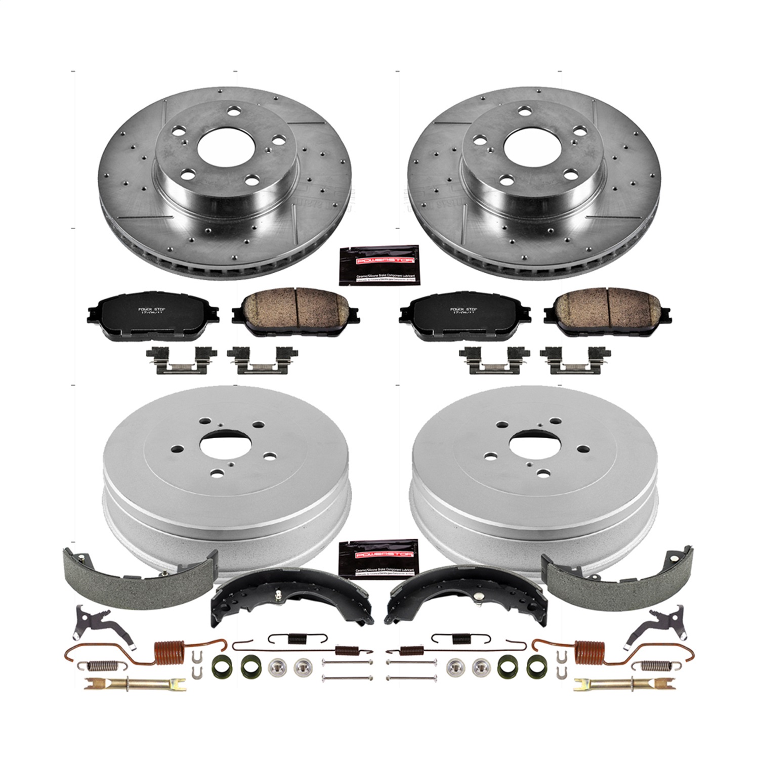 Power Stop - K15413DK - Complete Vehicle Disc/Drum Brake Kit