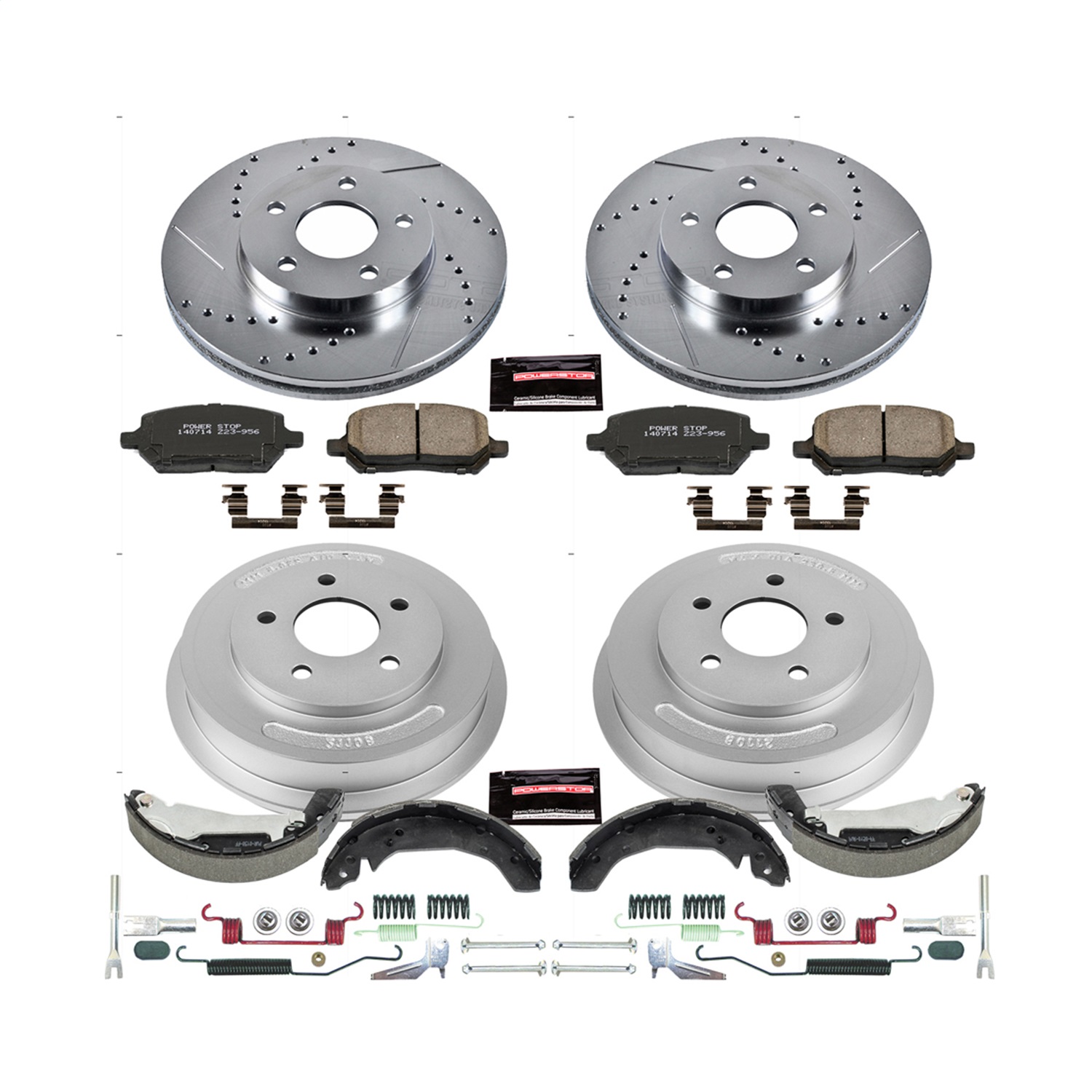 Power Stop - K15422DK - Complete Vehicle Disc/Drum Brake Kit