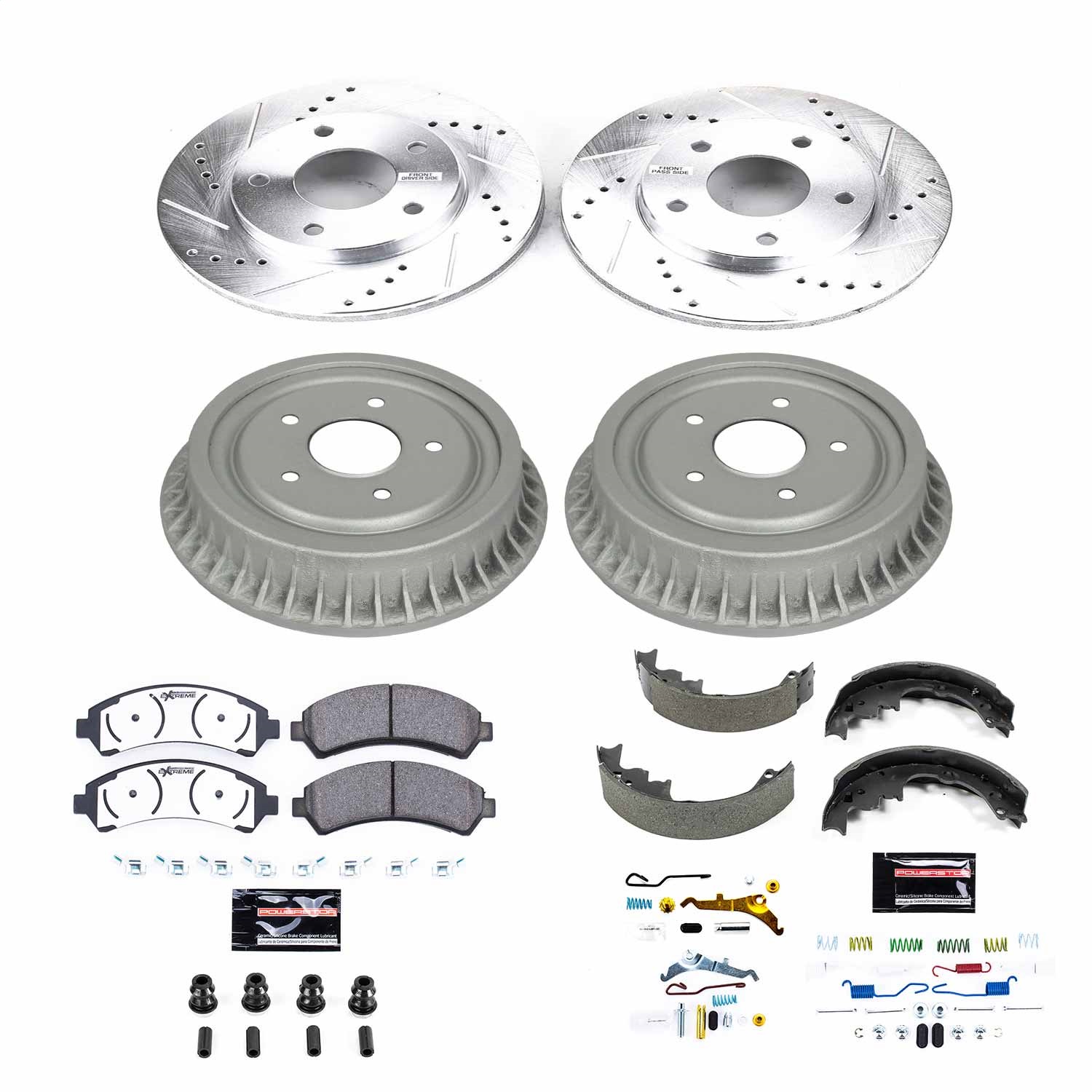 Power Stop - K15428DK-36 - Complete Vehicle Disc/Drum Brake Kit