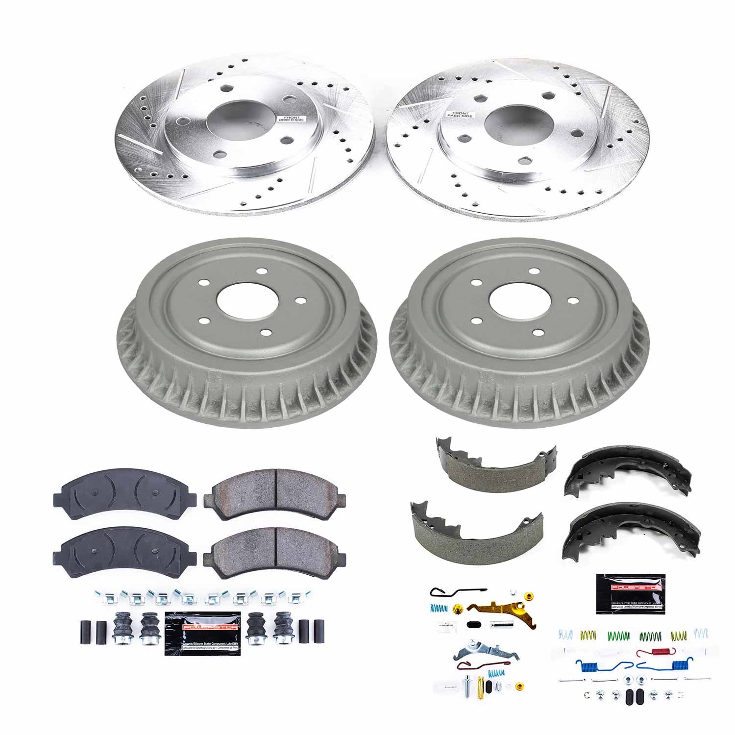 Power Stop - K15428DK - Complete Vehicle Disc/Drum Brake Kit