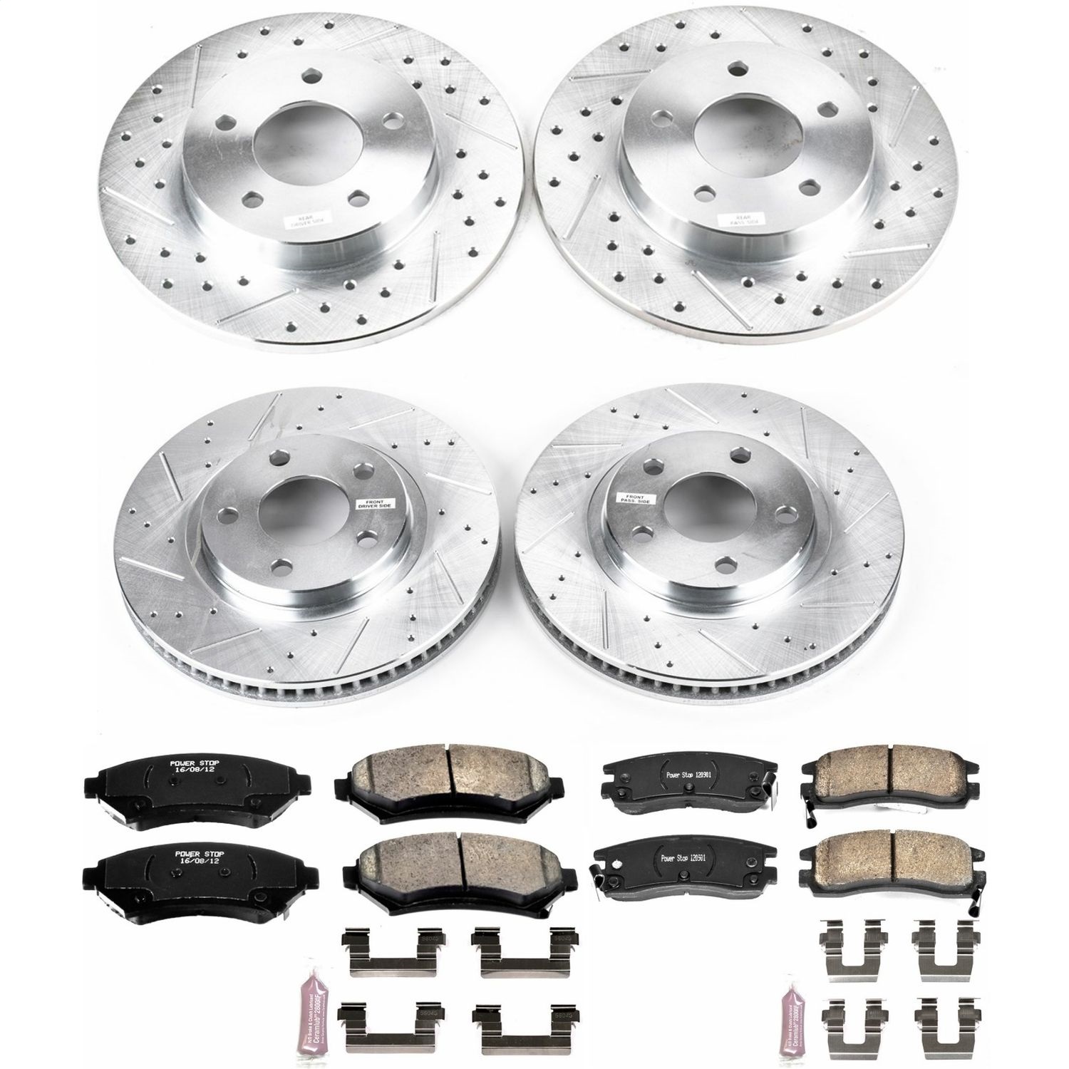 Power Stop - K1543 - Front and Rear - Disc Brake Pad and Rotor Kit