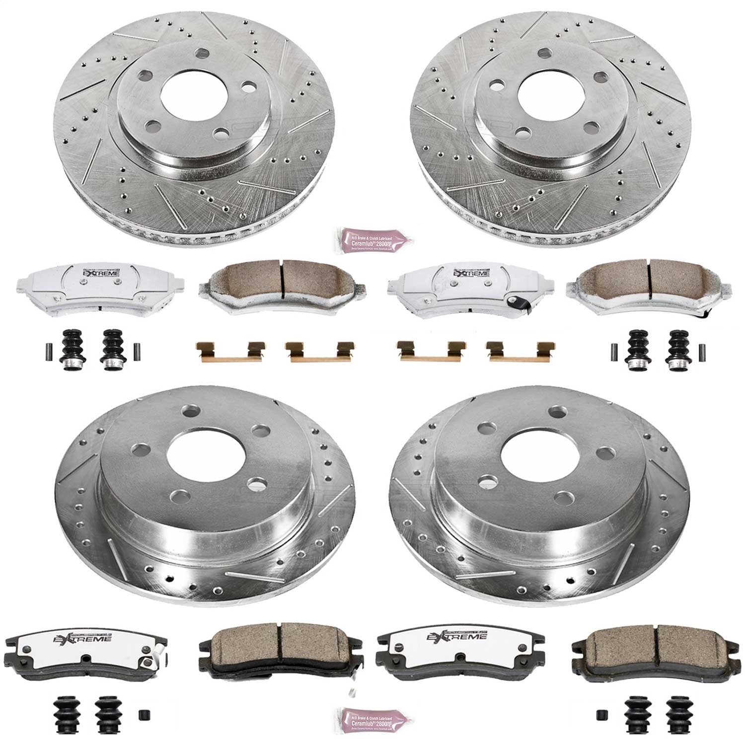 Power Stop - K1544-26 - Front and Rear - Disc Brake Pad and Rotor Kit