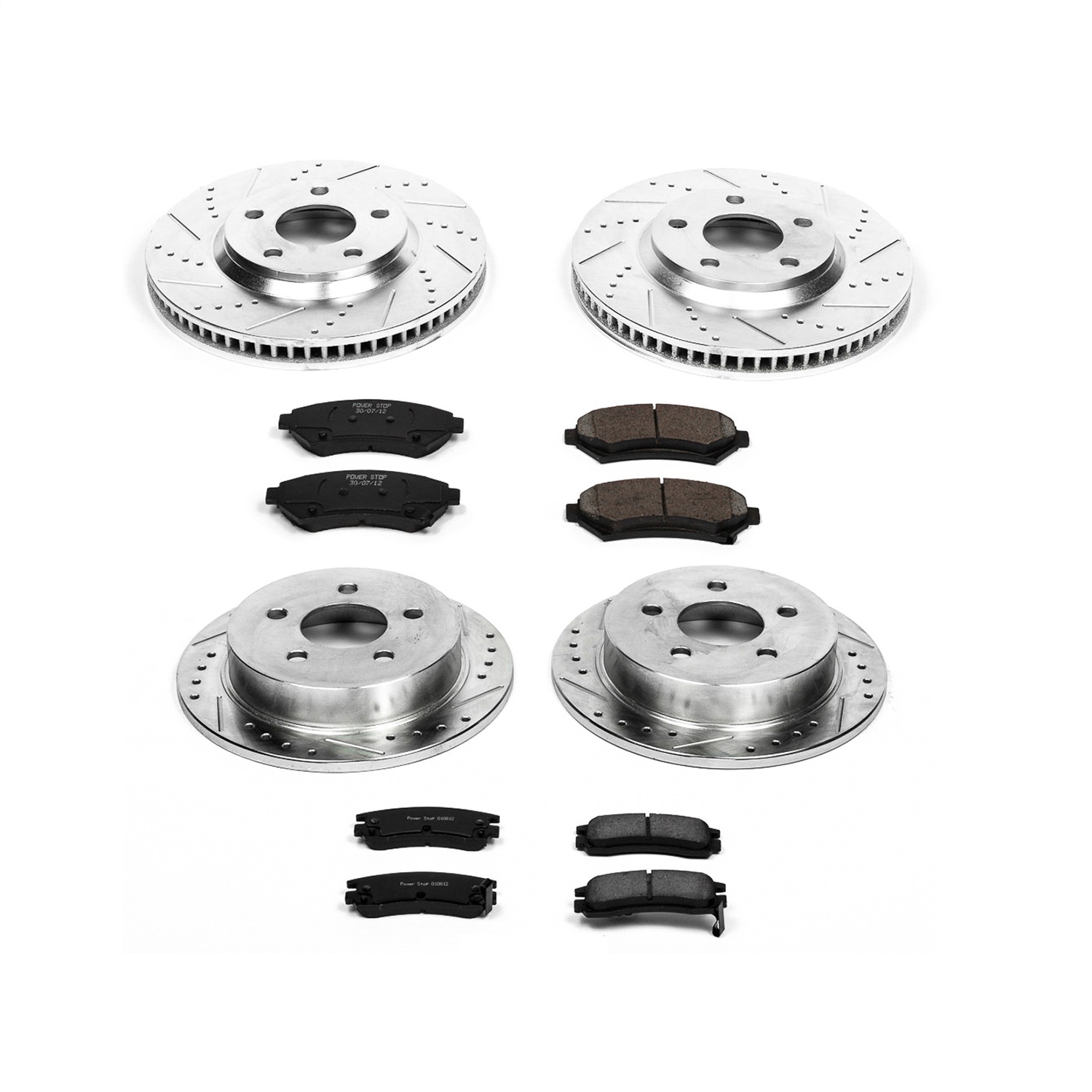 Power Stop - K1544 - Front and Rear - Disc Brake Pad and Rotor Kit