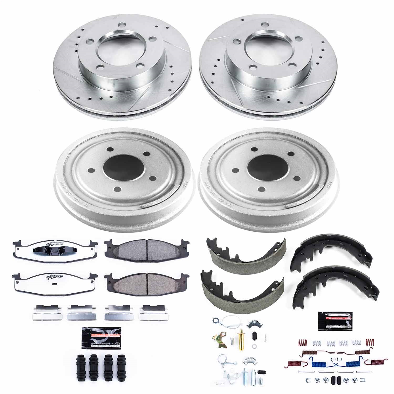 Power Stop - K15461DK-36 - Complete Vehicle Disc/Drum Brake Kit