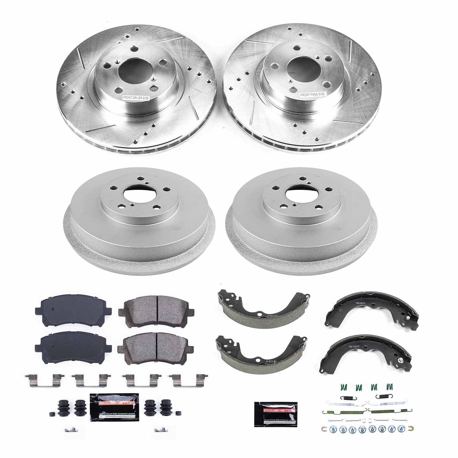 Power Stop - K15468DK - Complete Vehicle Disc/Drum Brake Kit