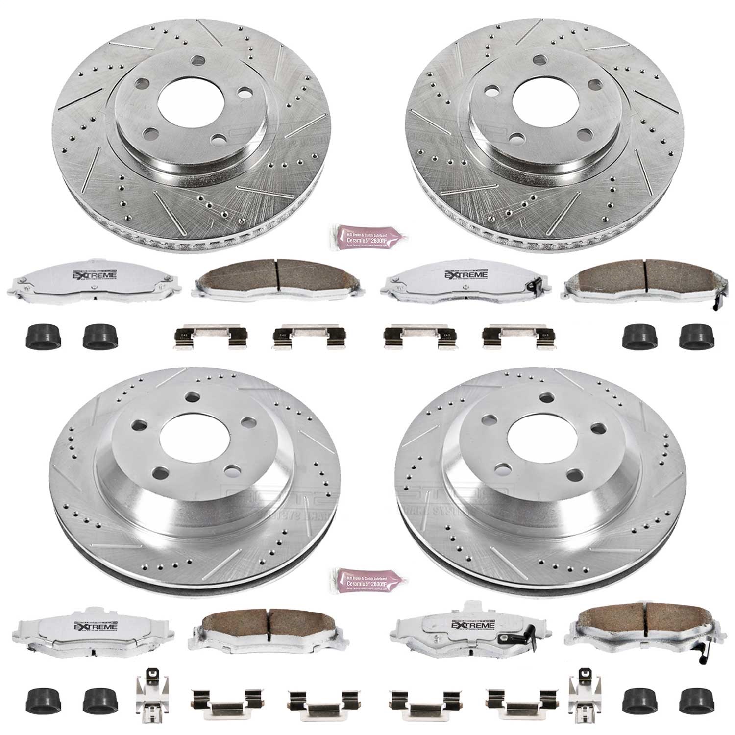 Power Stop - K1548-26 - Front and Rear - Disc Brake Pad and Rotor Kit