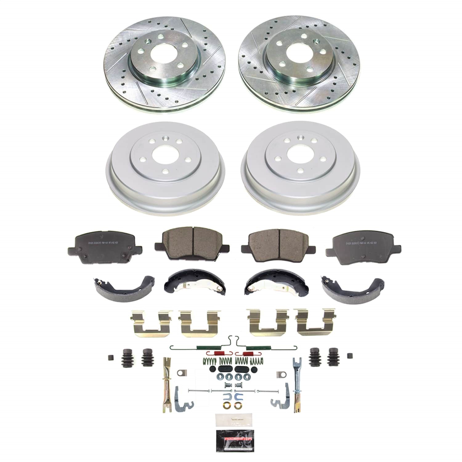 Power Stop - K15487DK - Complete Vehicle Disc/Drum Brake Kit