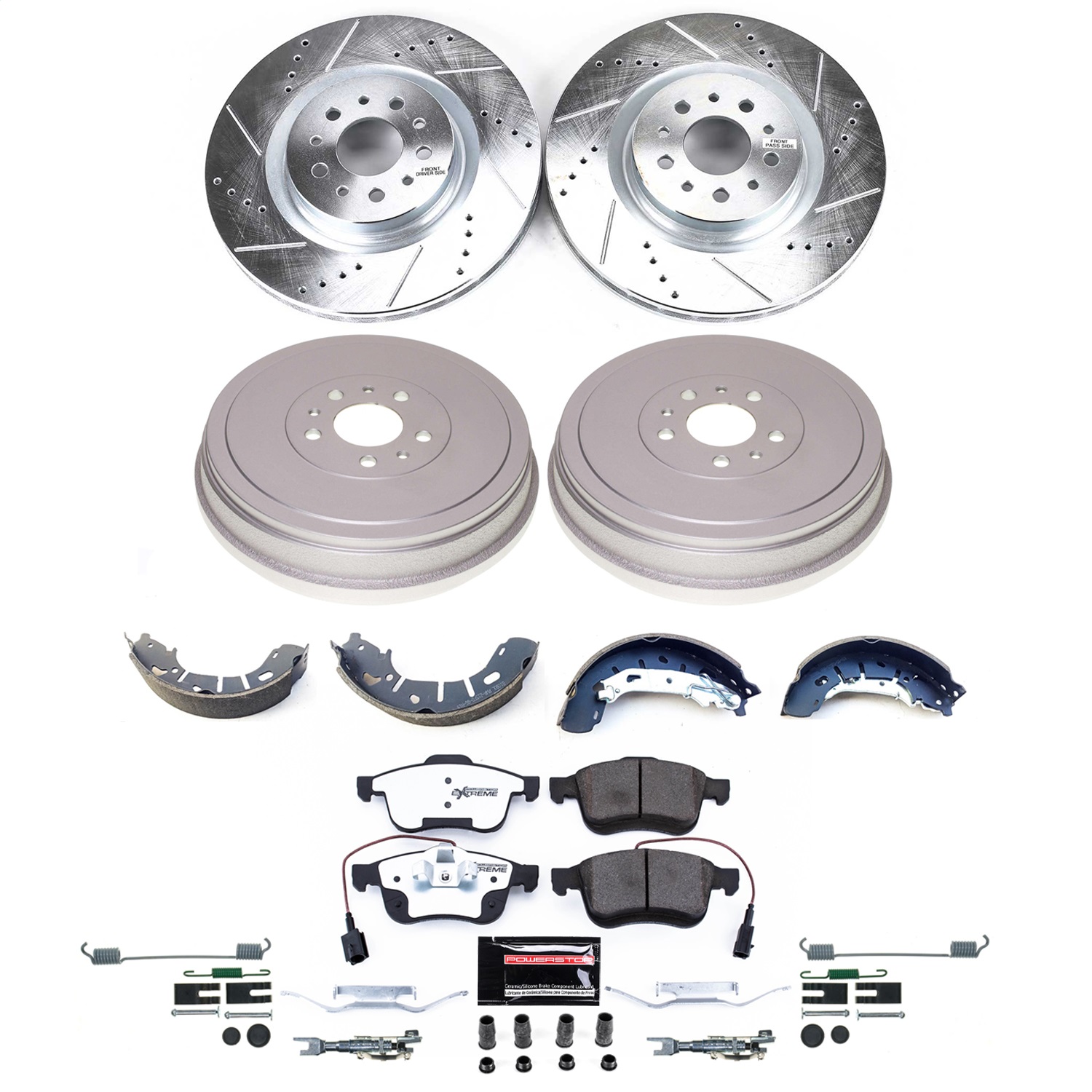 Power Stop - K15491DK-36 - Complete Vehicle Disc/Drum Brake Kit