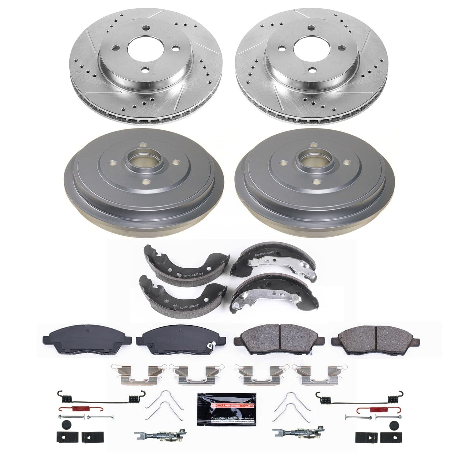 Power Stop - K15495DK - Complete Vehicle Disc/Drum Brake Kit