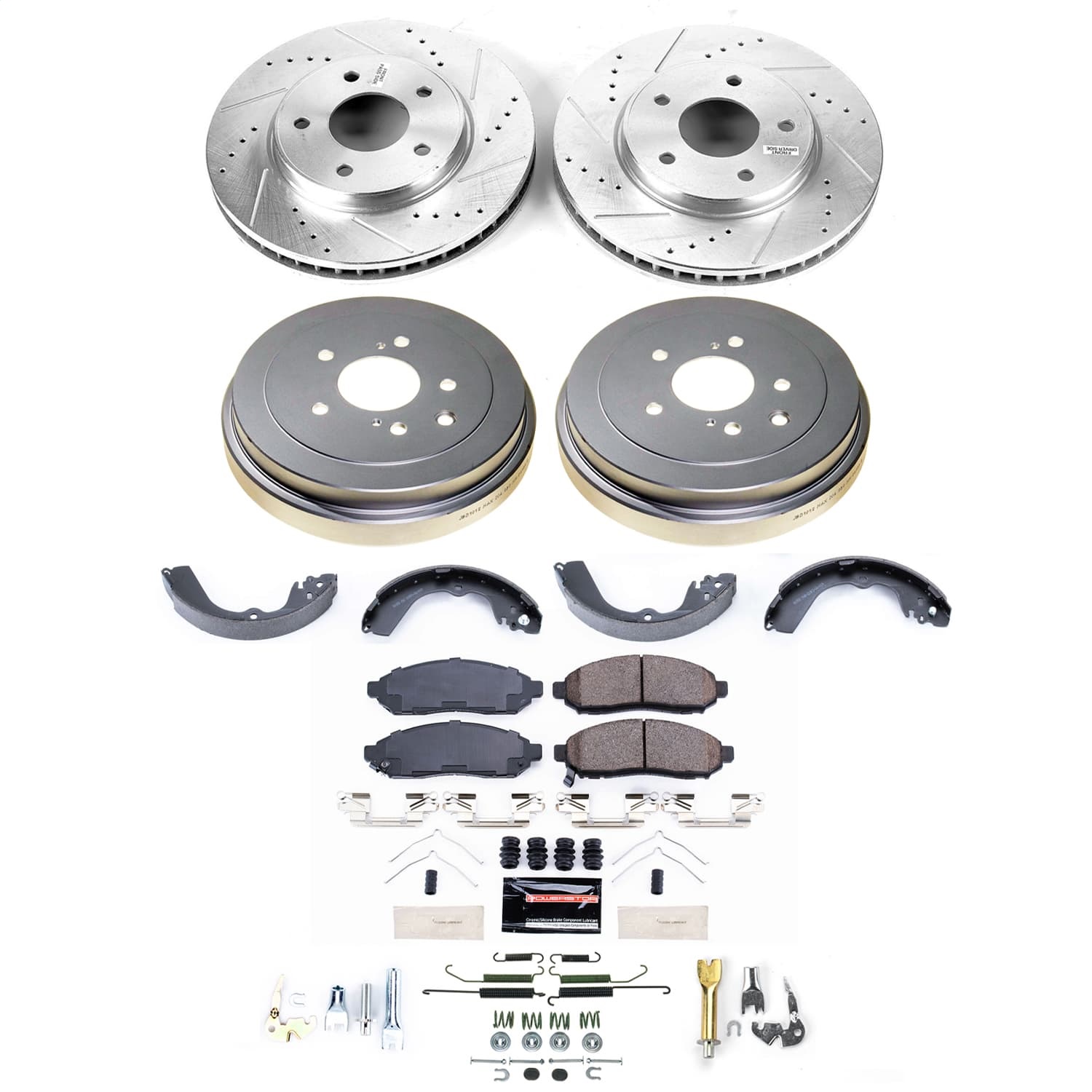 Power Stop - K15496DK - Complete Vehicle Disc/Drum Brake Kit