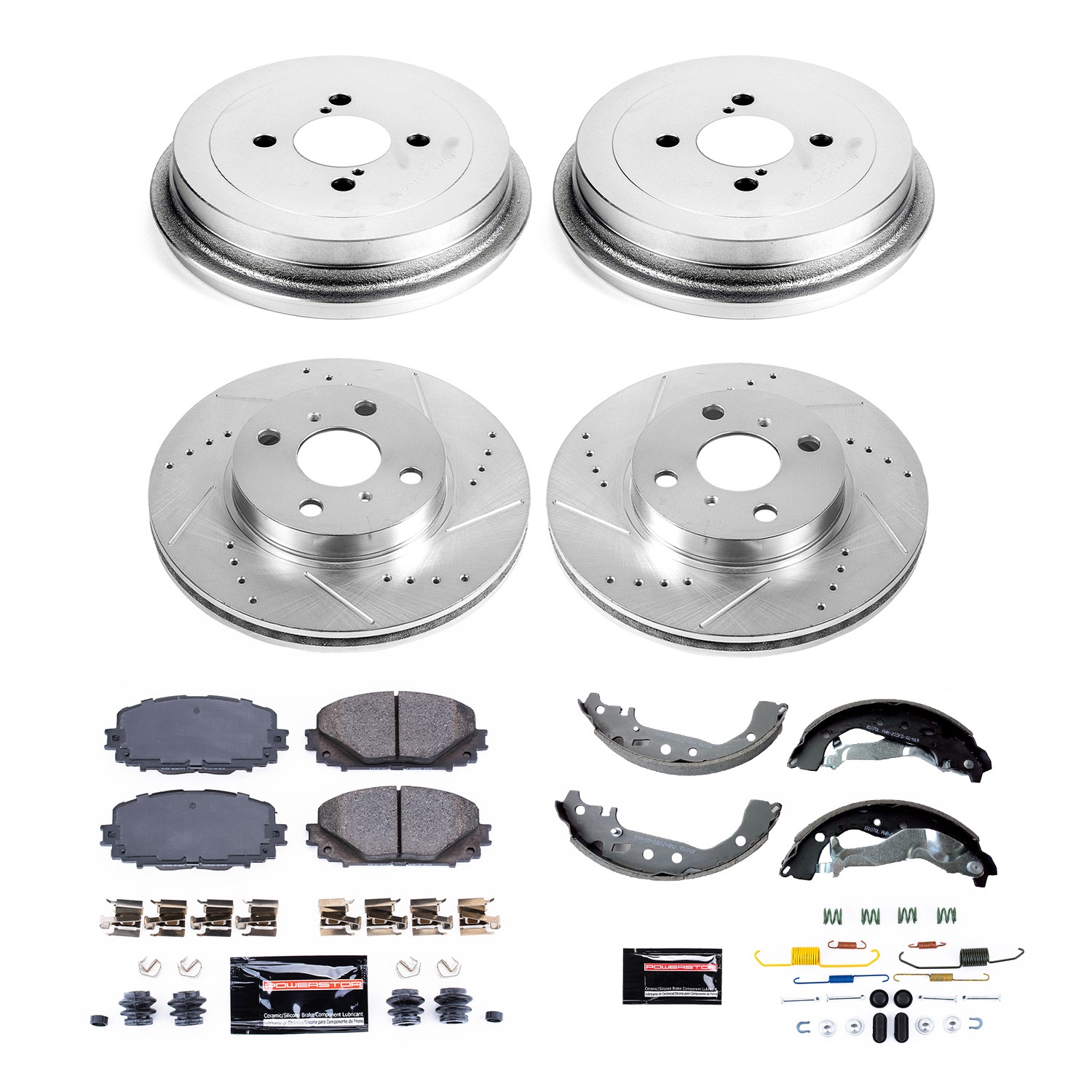 Power Stop - K15497DK - Complete Vehicle Disc/Drum Brake Kit