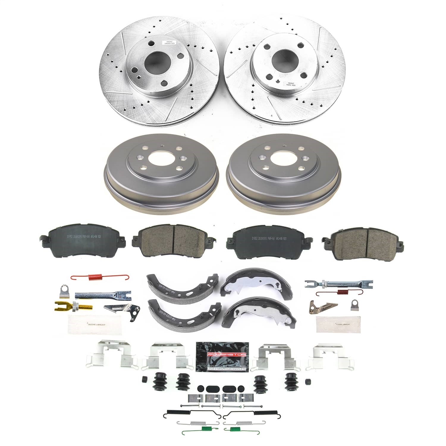 Power Stop - K15498DK - Complete Vehicle Disc/Drum Brake Kit