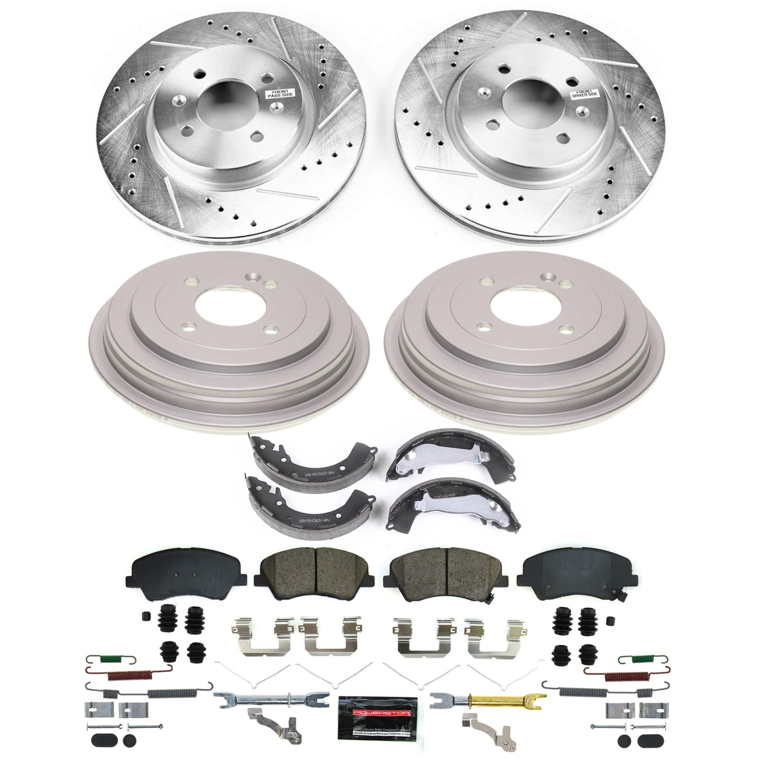 Power Stop - K15499DK-36 - Complete Vehicle Disc/Drum Brake Kit
