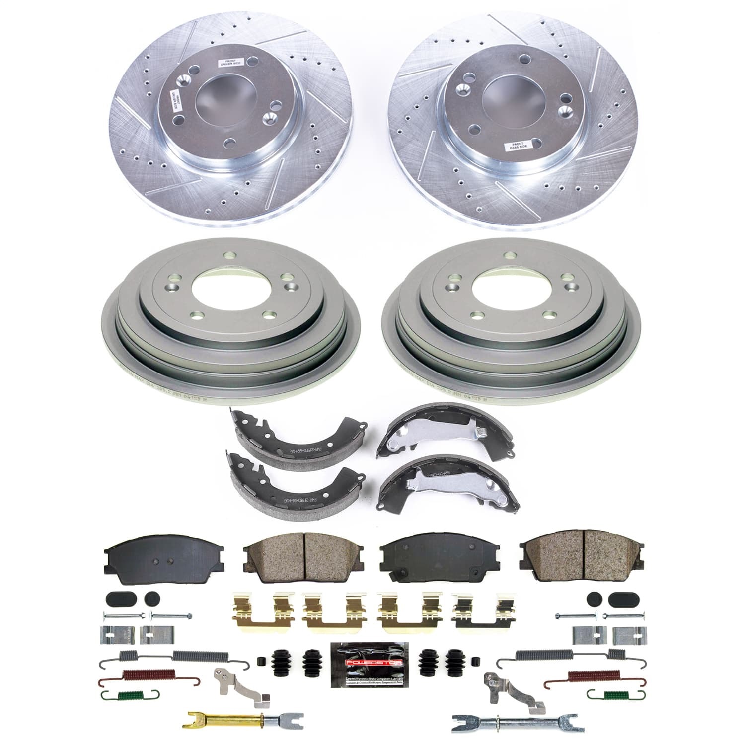 Power Stop - K15500DK - Complete Vehicle Disc/Drum Brake Kit