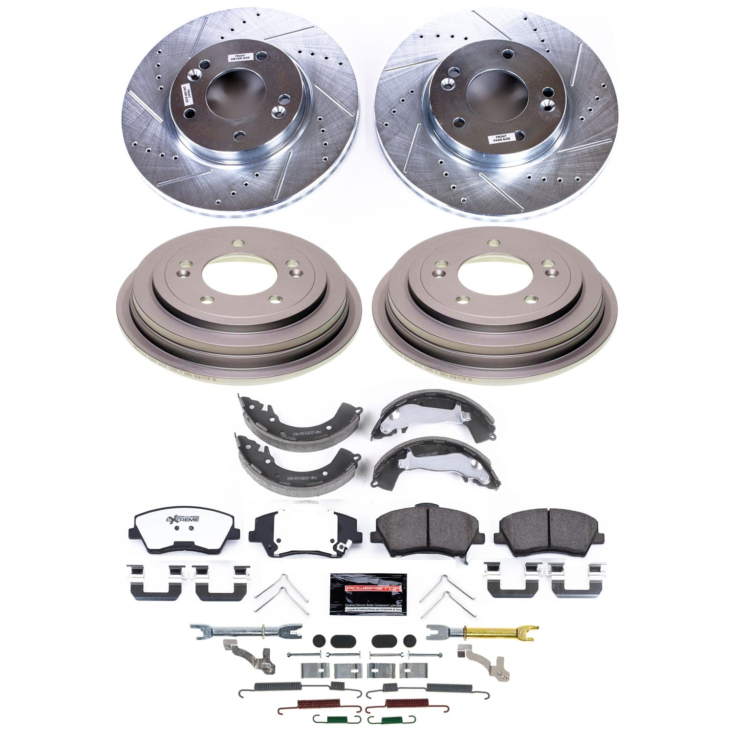 Power Stop - K15502DK - Complete Vehicle Disc/Drum Brake Kit