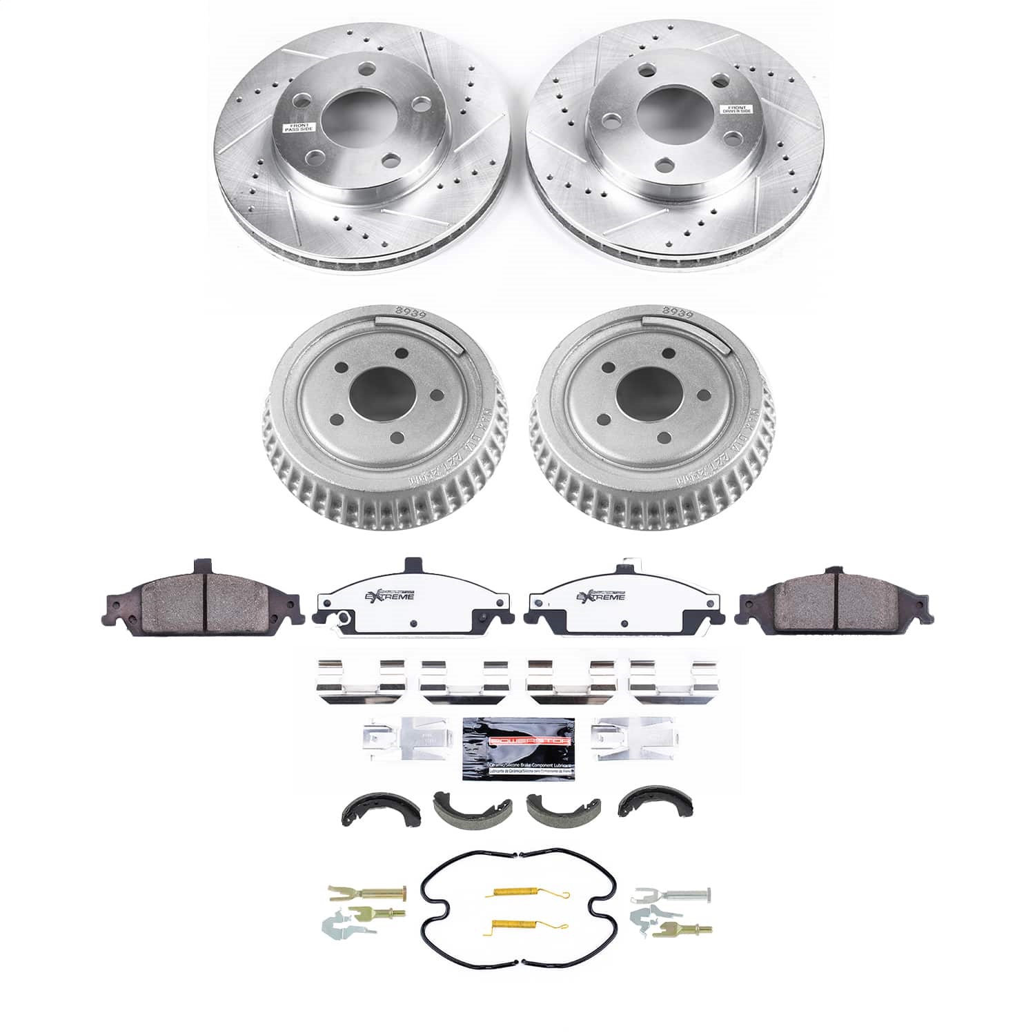 Power Stop - K15505DK - Complete Vehicle Disc/Drum Brake Kit