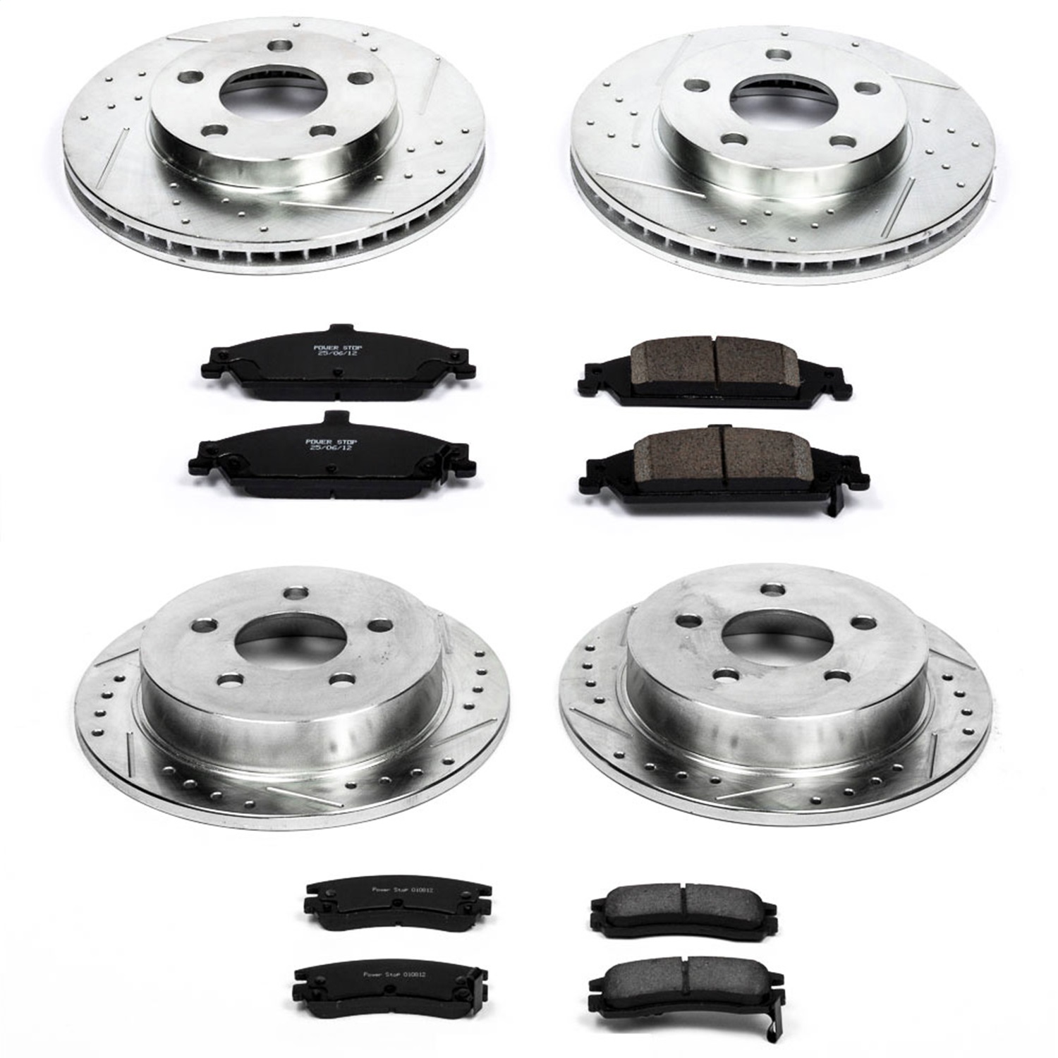 Power Stop - K1552 - Front and Rear - Disc Brake Pad and Rotor Kit