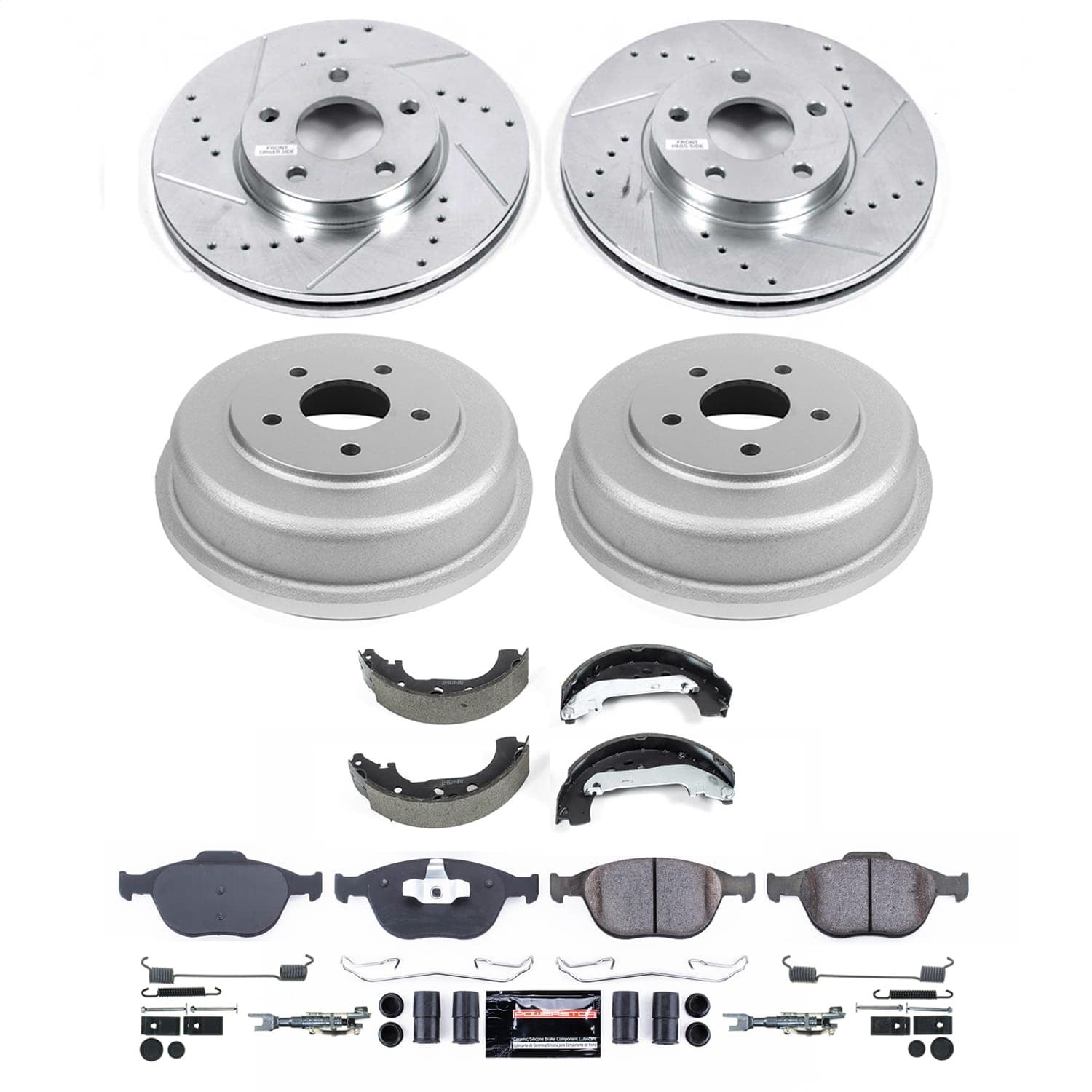 Power Stop - K15525DK - Complete Vehicle Disc/Drum Brake Kit