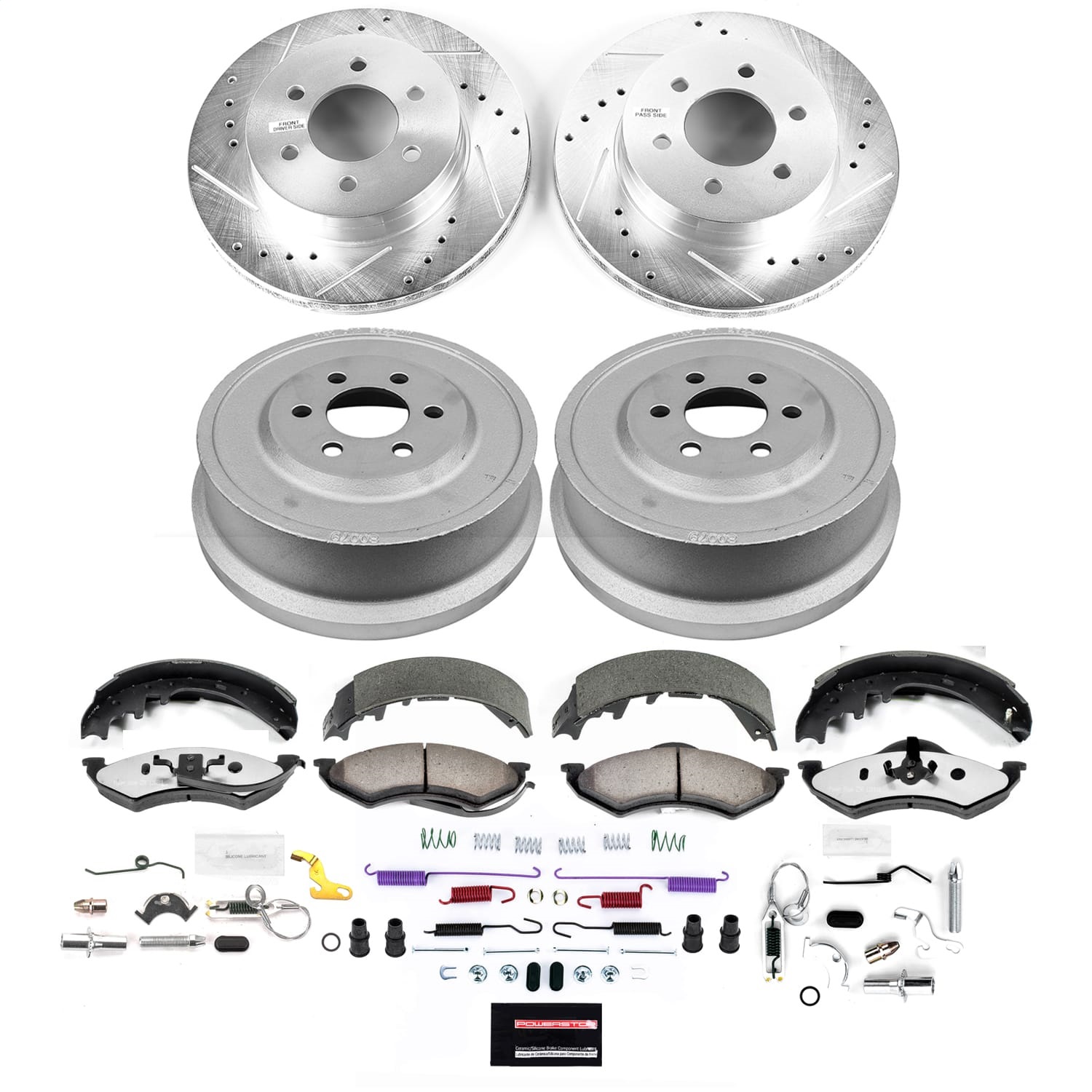 Power Stop - K15540DK-36 - Complete Vehicle Disc/Drum Brake Kit