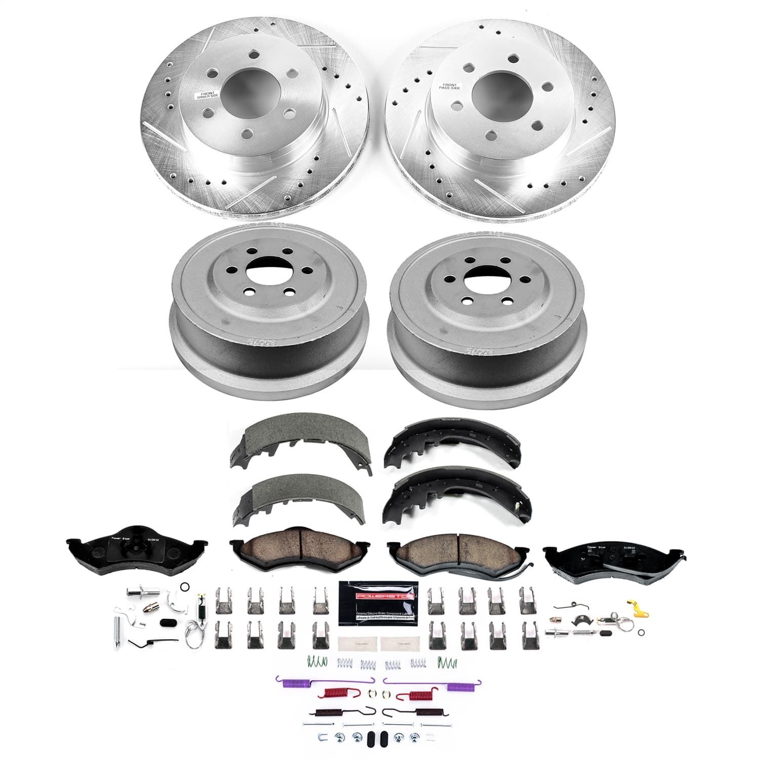 Power Stop - K15540DK - Complete Vehicle Disc/Drum Brake Kit