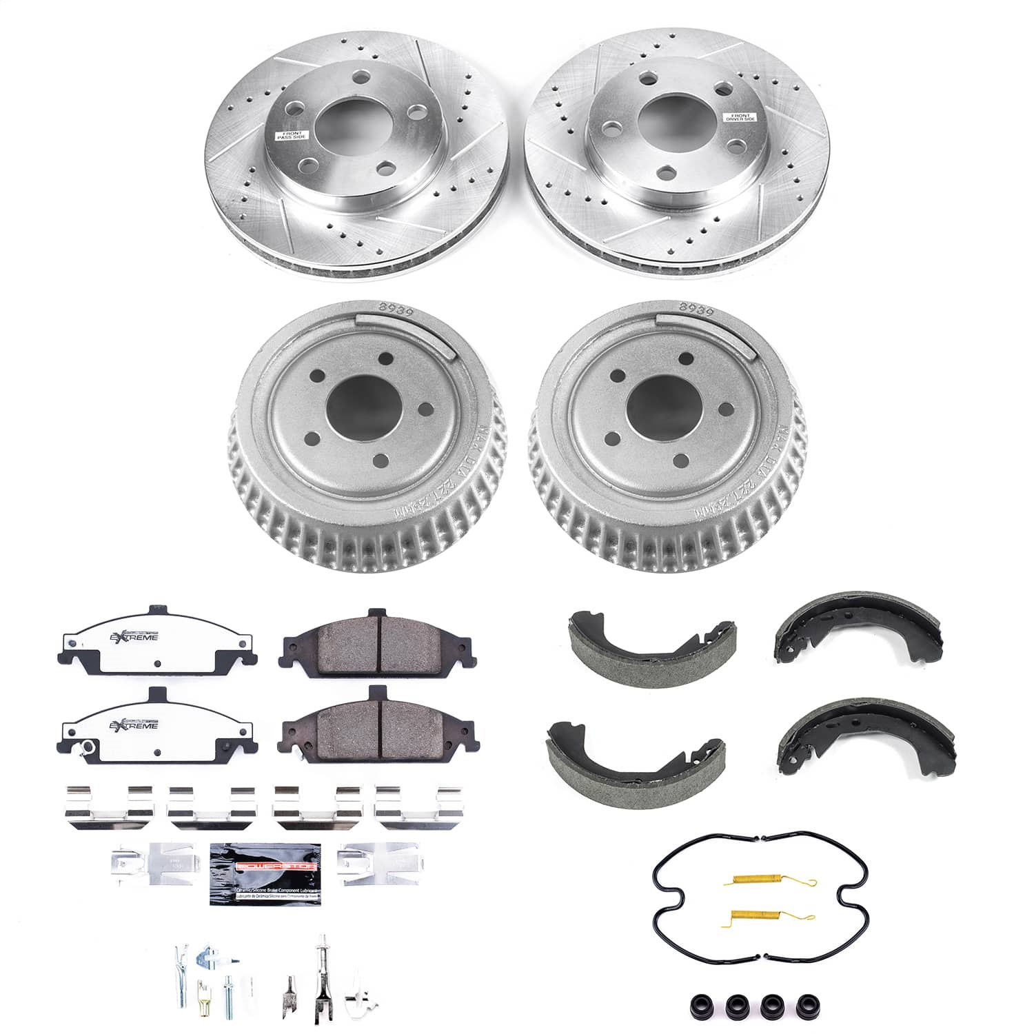 Power Stop - K15542DK-26 - Complete Vehicle Disc/Drum Brake Kit
