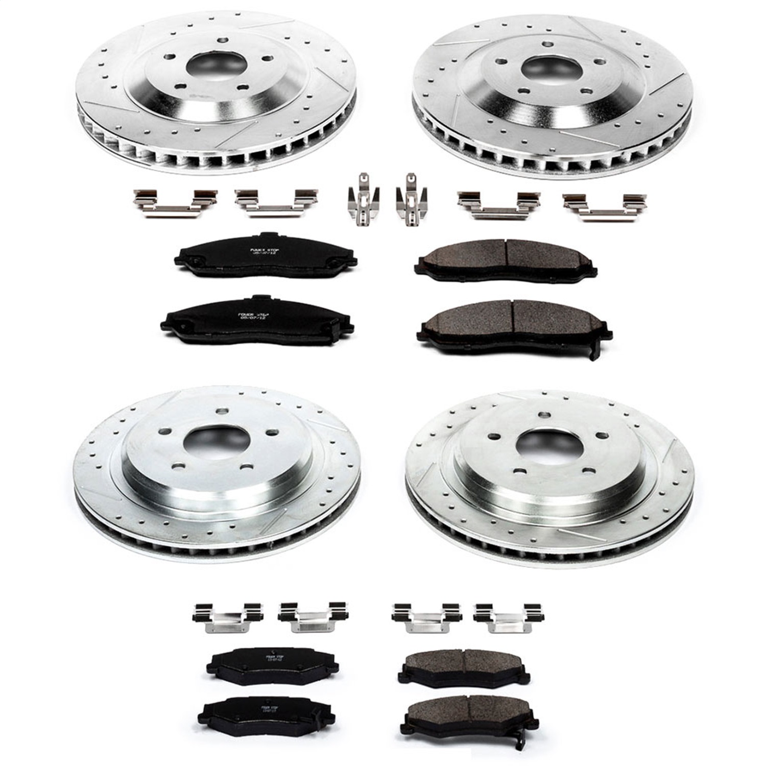 Power Stop - K1560 - Front and Rear - Disc Brake Pad and Rotor Kit