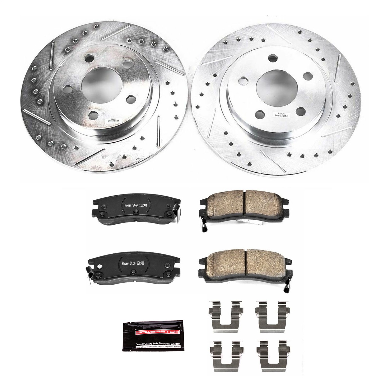 Power Stop - K1566 - Rear - Disc Brake Pad and Rotor Kit
