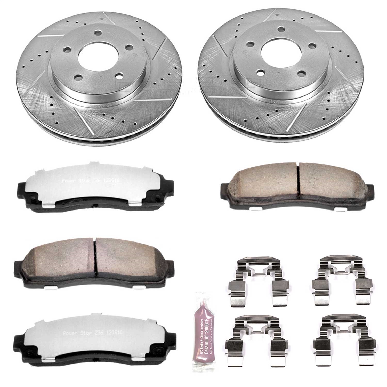 Power Stop - K1576-36 - Front - Disc Brake Pad and Rotor Kit