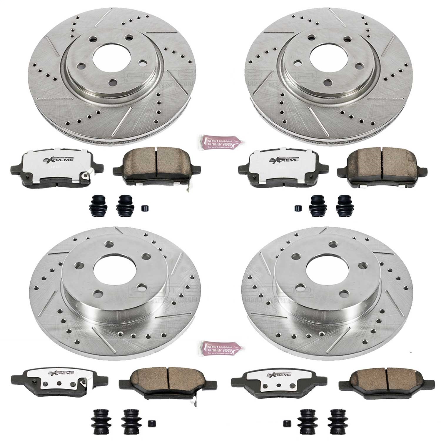 Power Stop - K1612-26 - Front and Rear - Disc Brake Pad and Rotor Kit