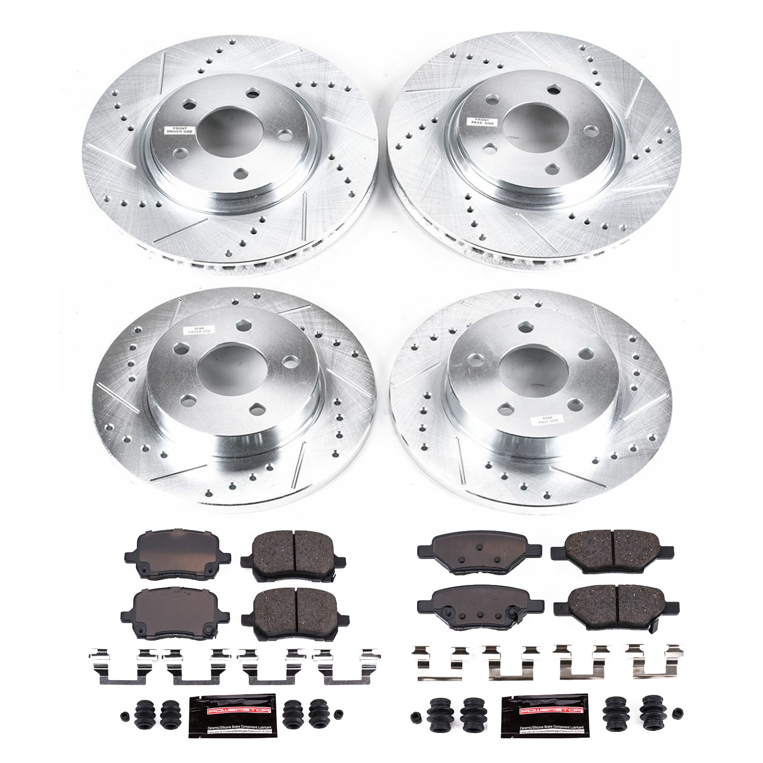 Power Stop - K1612 - Front and Rear - Disc Brake Pad and Rotor Kit
