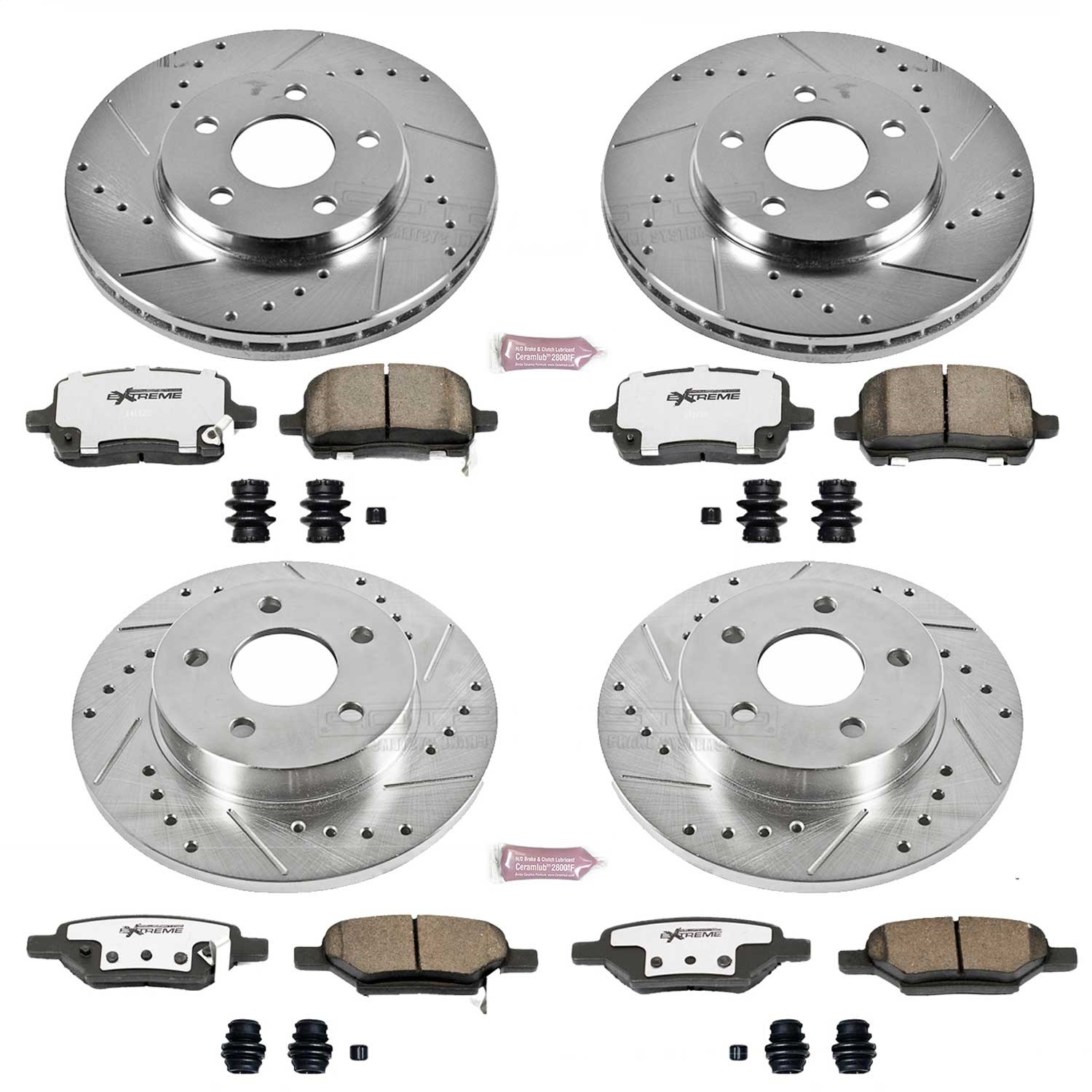 Power Stop - K1618-26 - Front and Rear - Disc Brake Pad and Rotor Kit