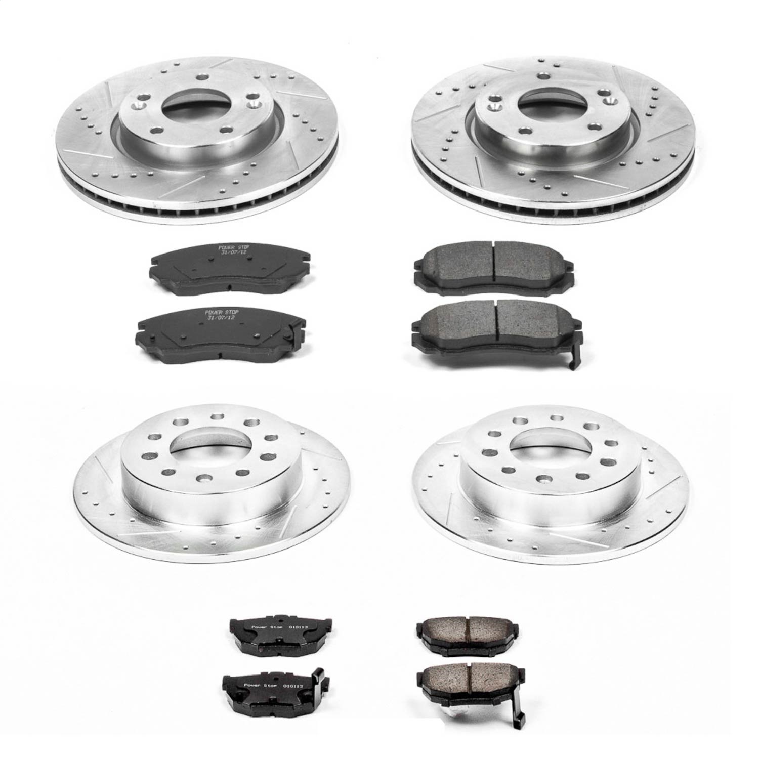 Power Stop - K164 - Front and Rear - Disc Brake Pad and Rotor Kit