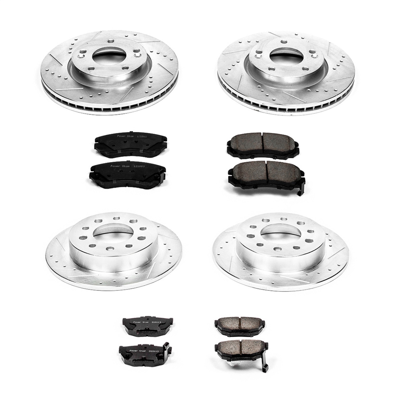 Power Stop - K166 - Front and Rear - Disc Brake Pad and Rotor Kit