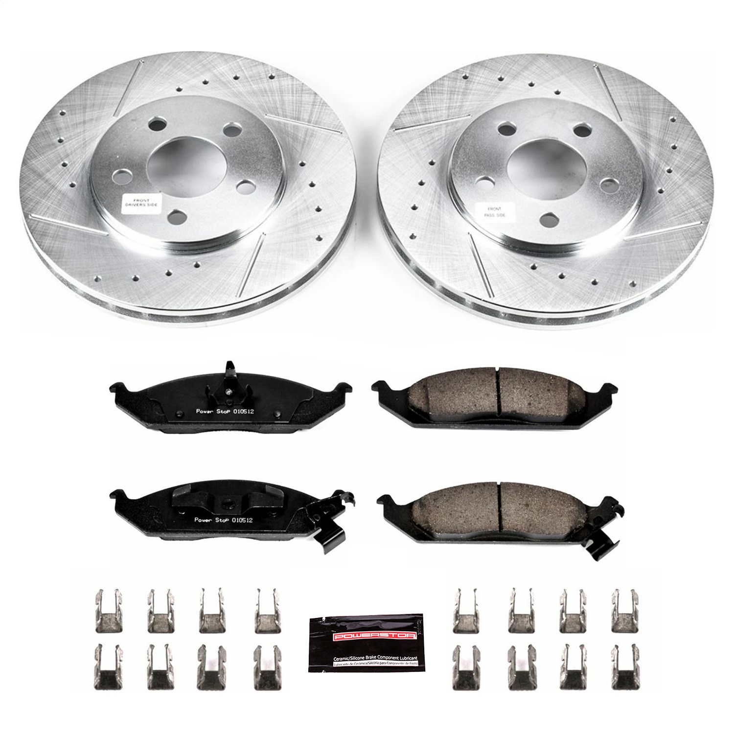 Power Stop - K1676 - Front - Disc Brake Pad and Rotor Kit