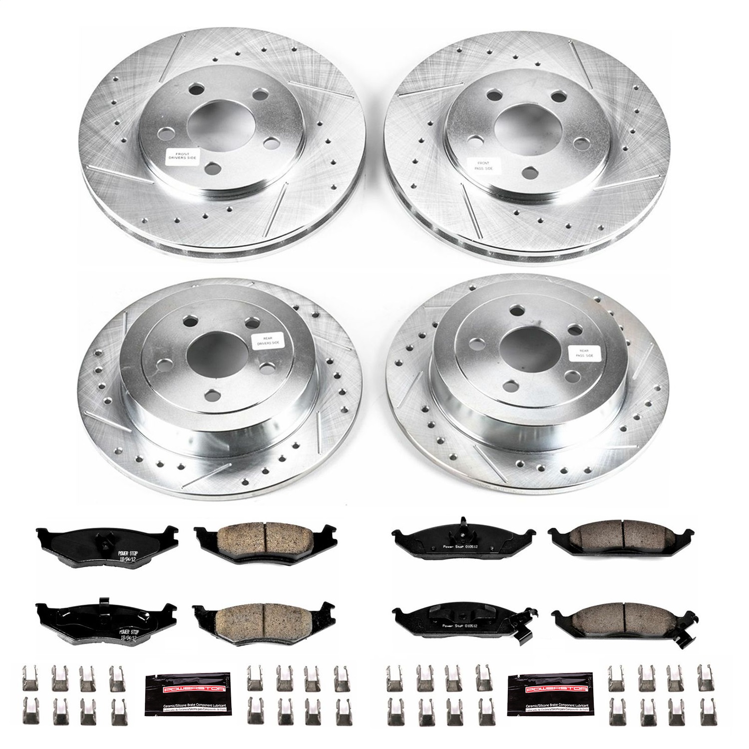 Power Stop - K1677 - Front and Rear - Disc Brake Pad and Rotor Kit