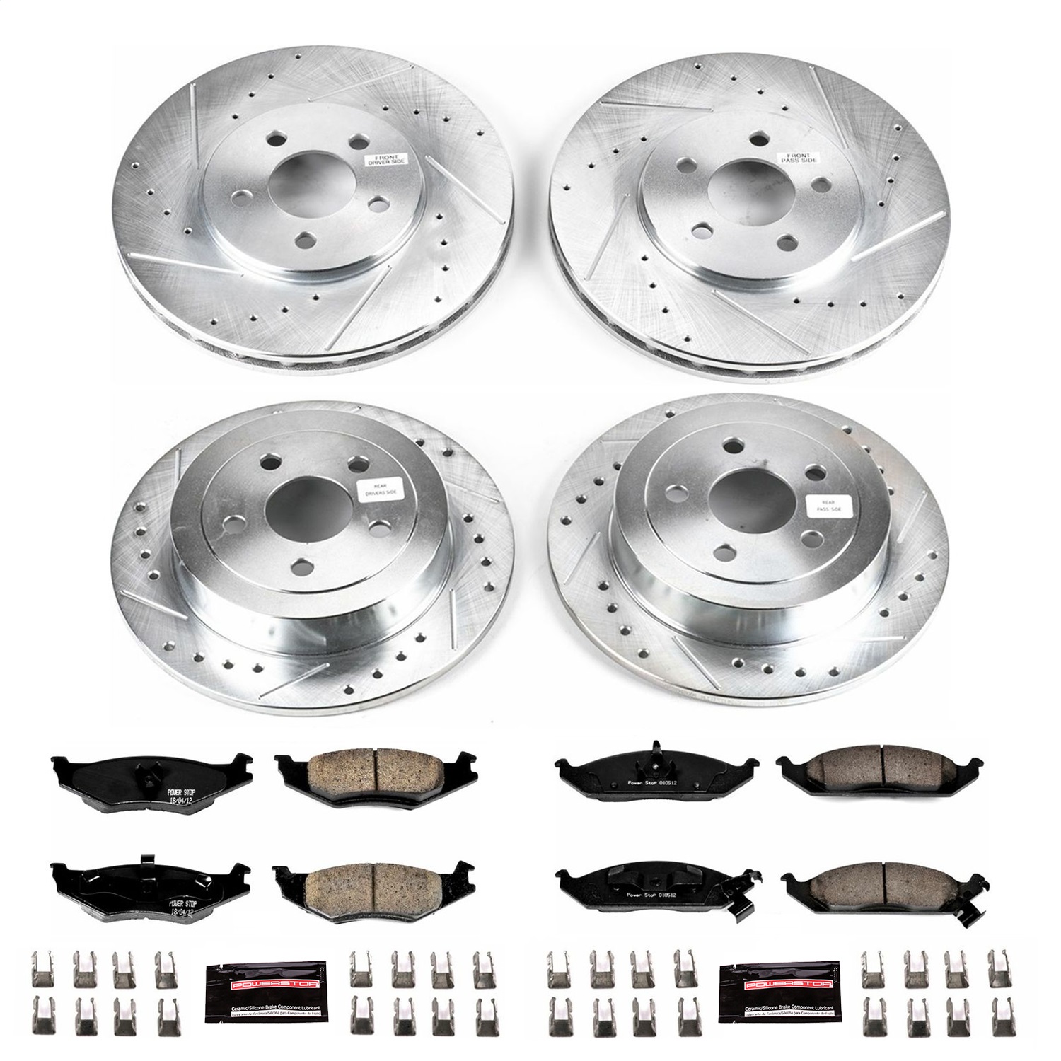 Power Stop - K1680 - Front and Rear - Disc Brake Pad and Rotor Kit
