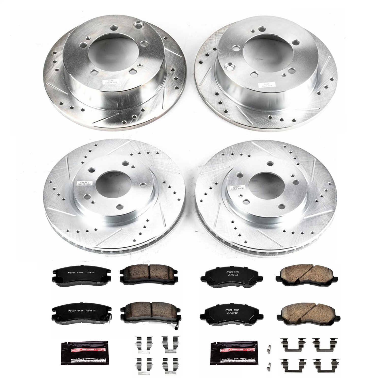 Power Stop - K1683 - Front and Rear - Disc Brake Pad and Rotor Kit