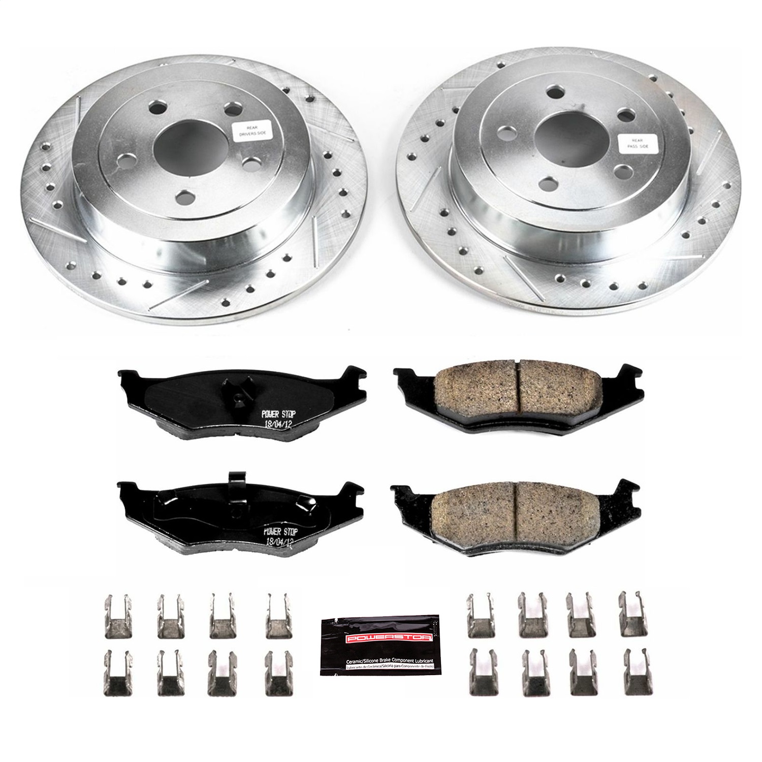 Power Stop - K1687 - Rear - Disc Brake Pad and Rotor Kit