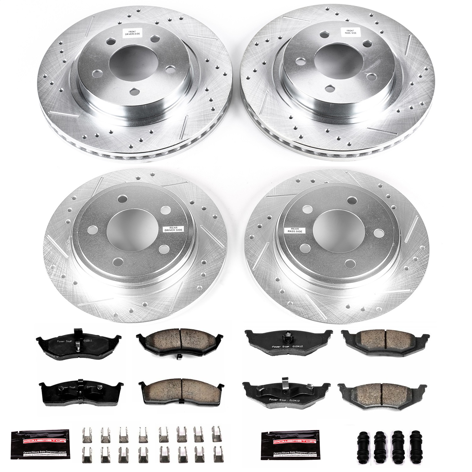 Power Stop - K1693 - Front and Rear - Disc Brake Pad and Rotor Kit
