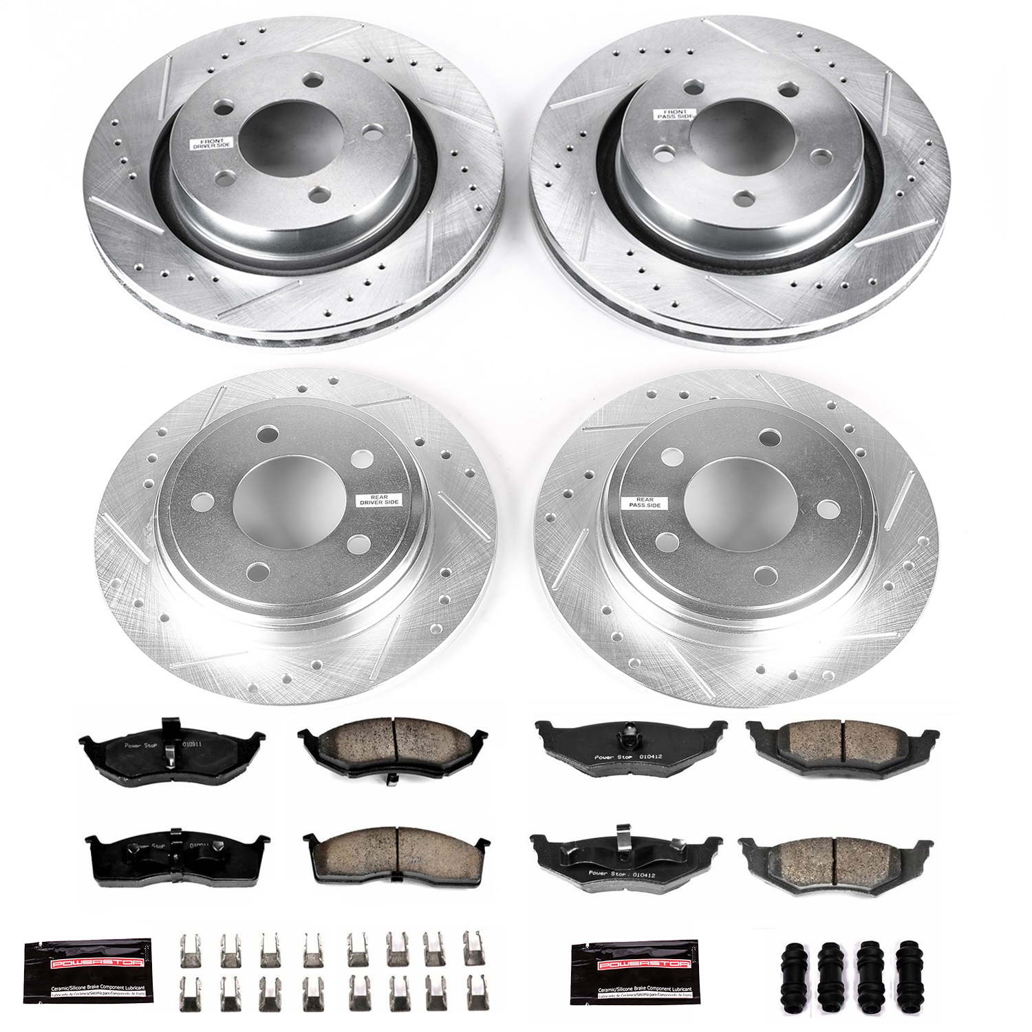 Power Stop - K1701 - Front and Rear - Disc Brake Pad and Rotor Kit