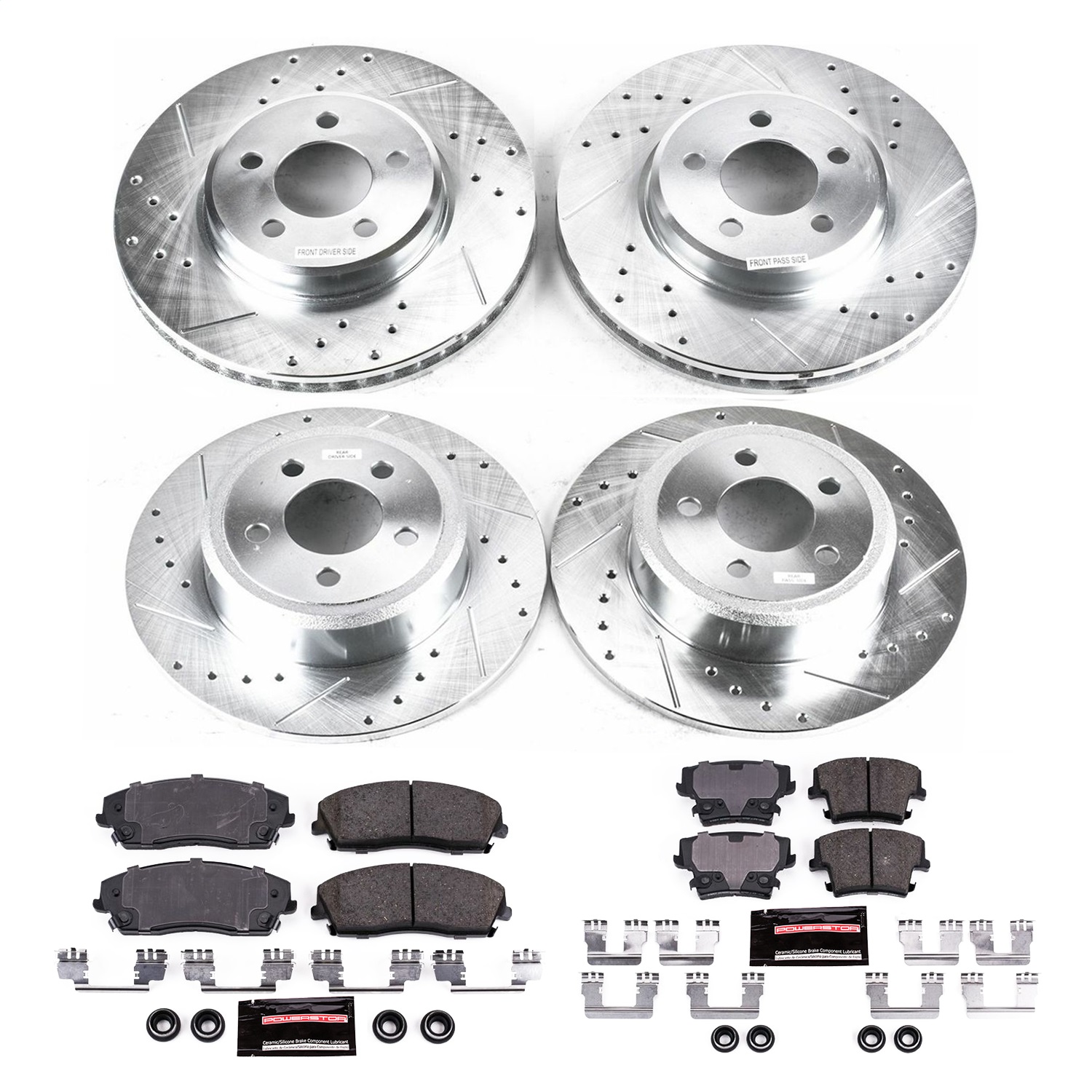 Power Stop - K1715 - Front and Rear - Disc Brake Pad and Rotor Kit