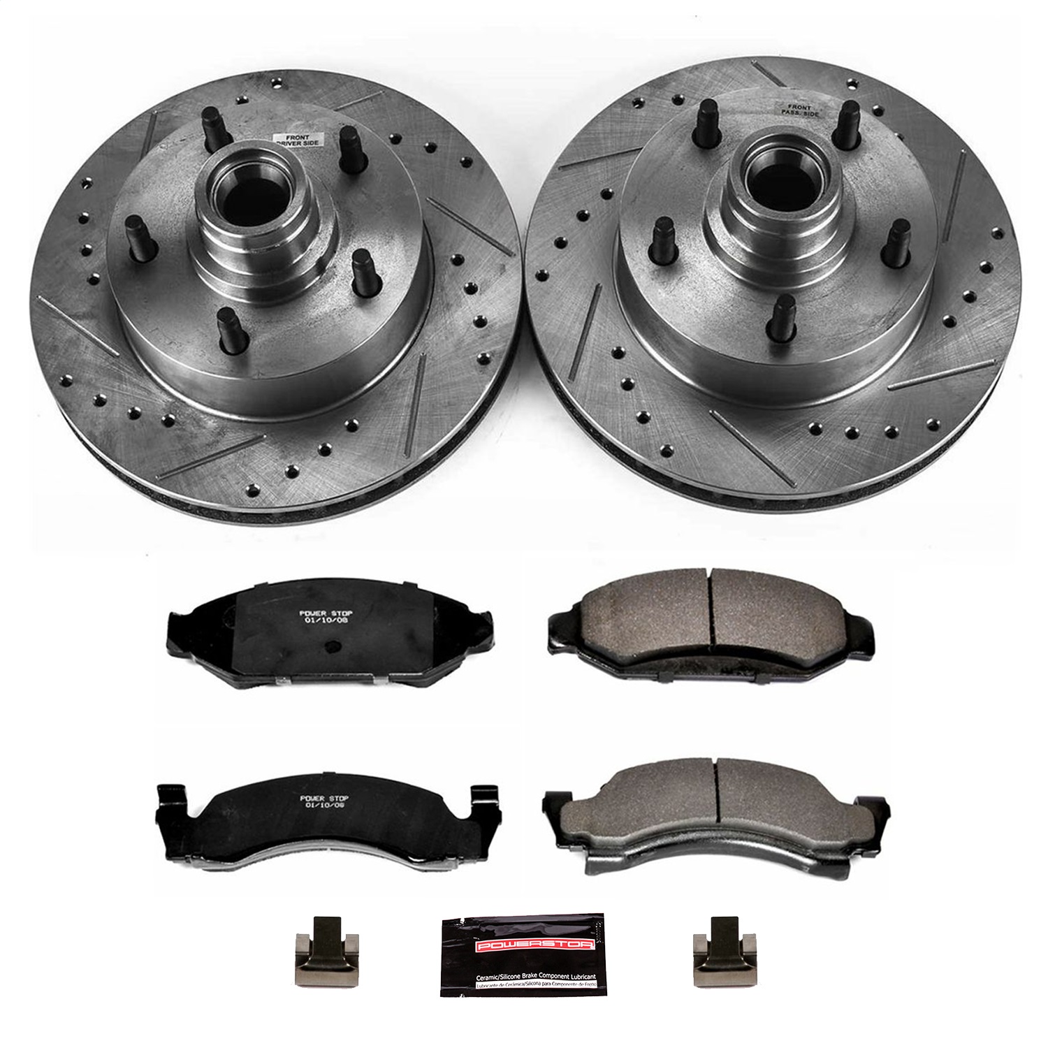 Power Stop - K1766 - Front - Disc Brake Pad and Rotor Kit
