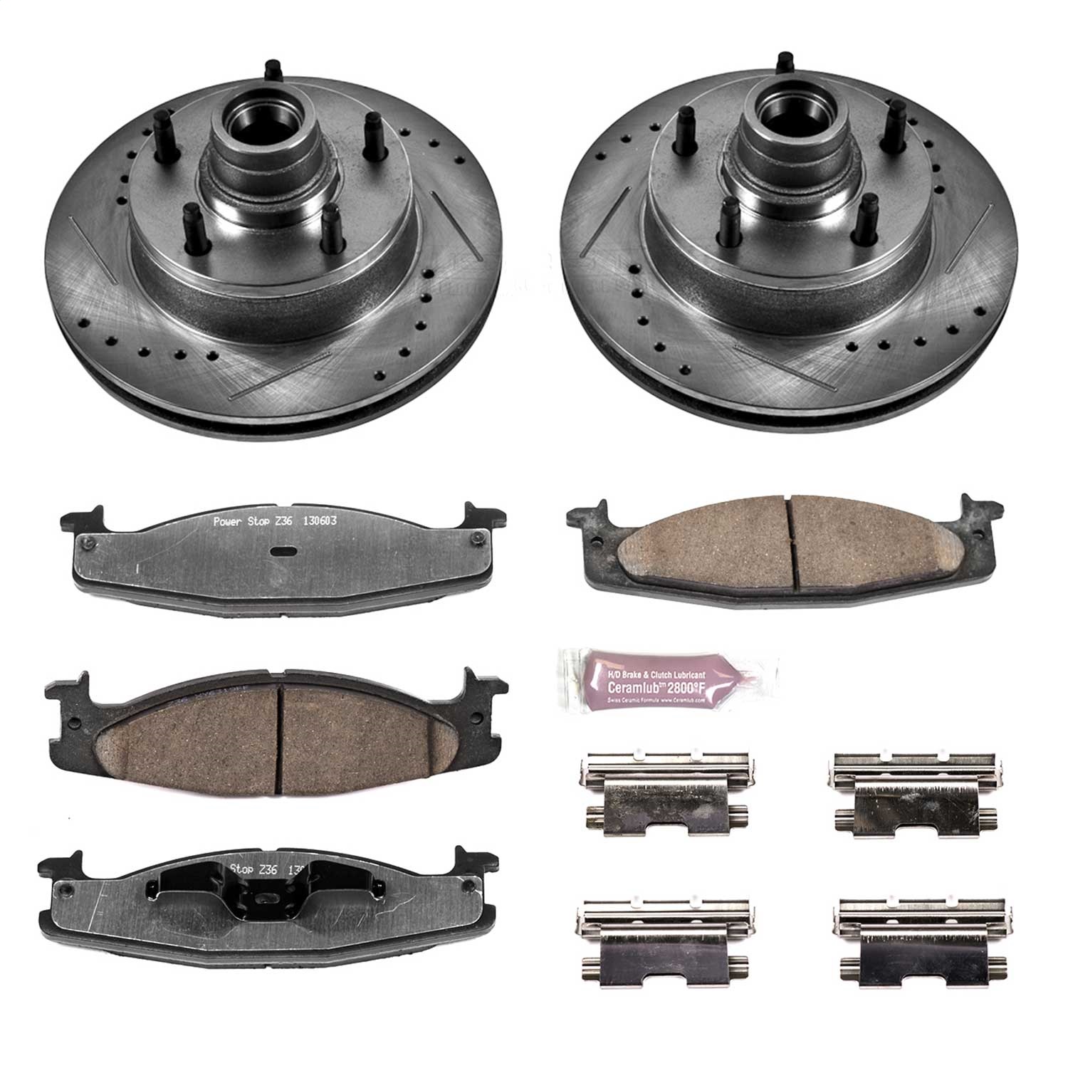 Power Stop - K1832-36 - Front - Disc Brake Pad and Rotor Kit