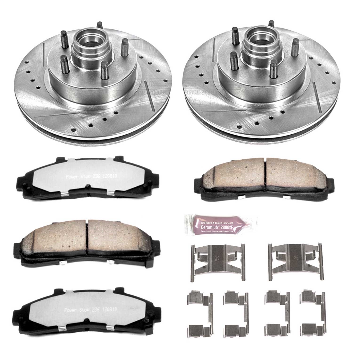 Power Stop - K1854-36 - Front - Disc Brake Pad and Rotor Kit