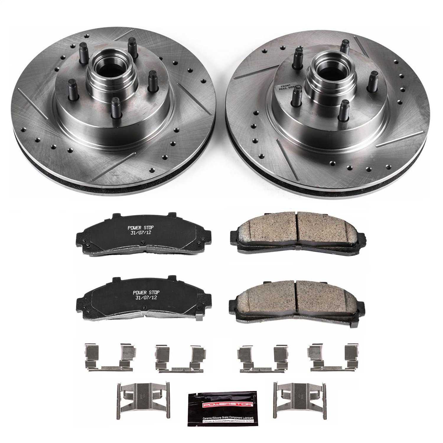 Power Stop - K1854 - Front - Disc Brake Pad and Rotor Kit