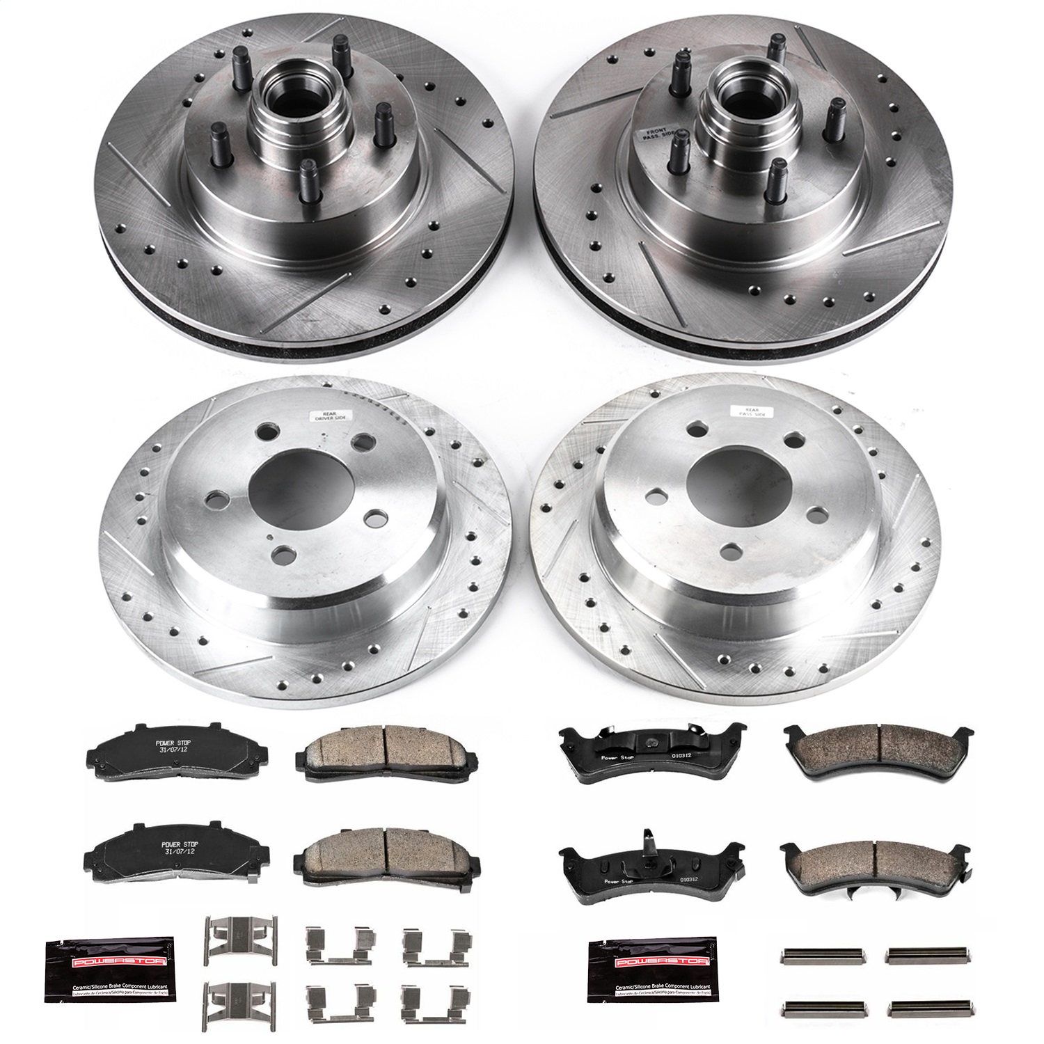 Power Stop - K1855 - Front and Rear - Disc Brake Pad and Rotor Kit