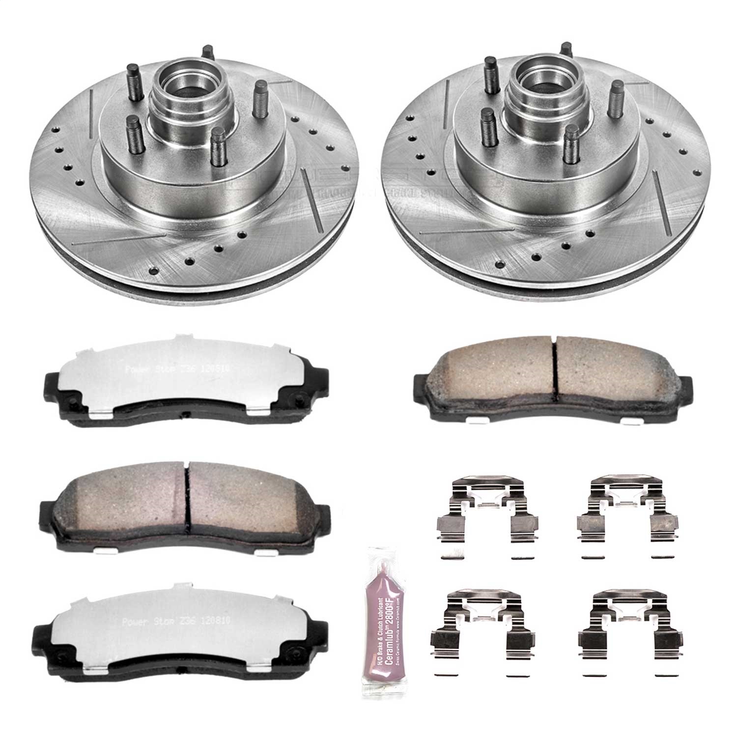 Power Stop - K1857-36 - Front - Disc Brake Pad and Rotor Kit