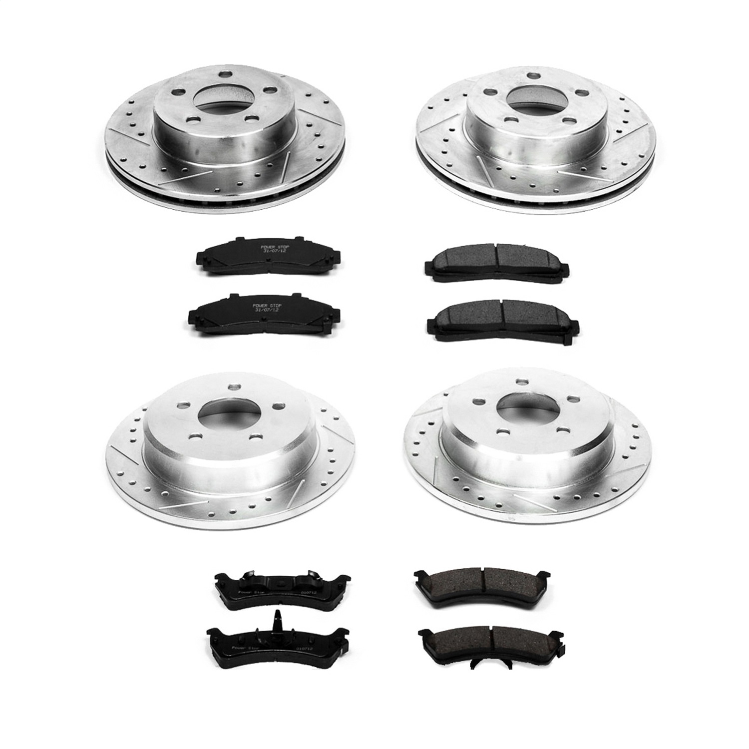 Power Stop - K1861 - Front and Rear - Disc Brake Pad and Rotor Kit
