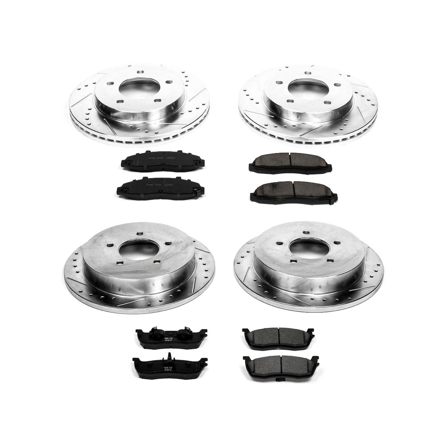 Power Stop - K1868 - Front and Rear - Disc Brake Pad and Rotor Kit